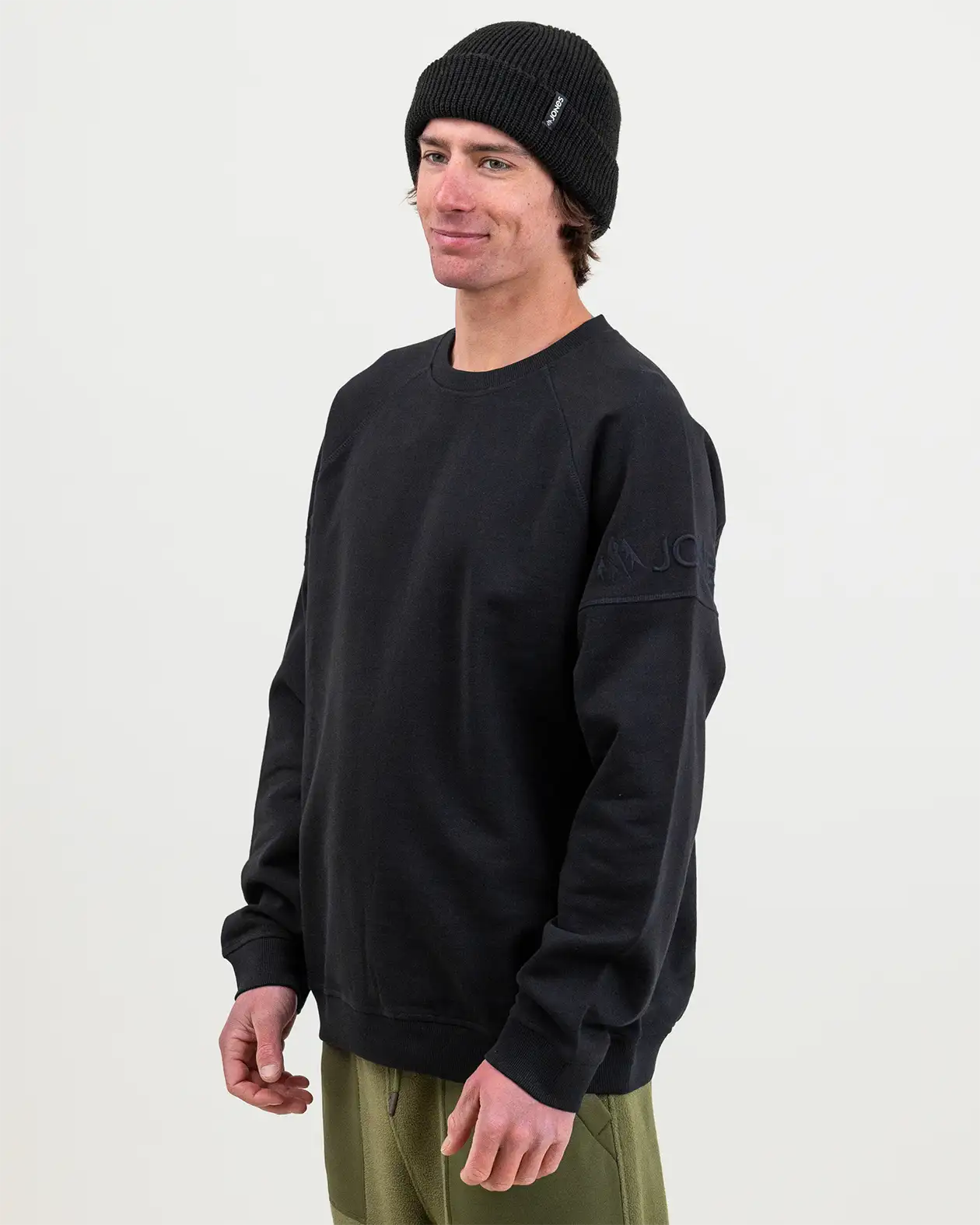 Jones Sierra Organic Cotton sweatshirt stealth black økologisk