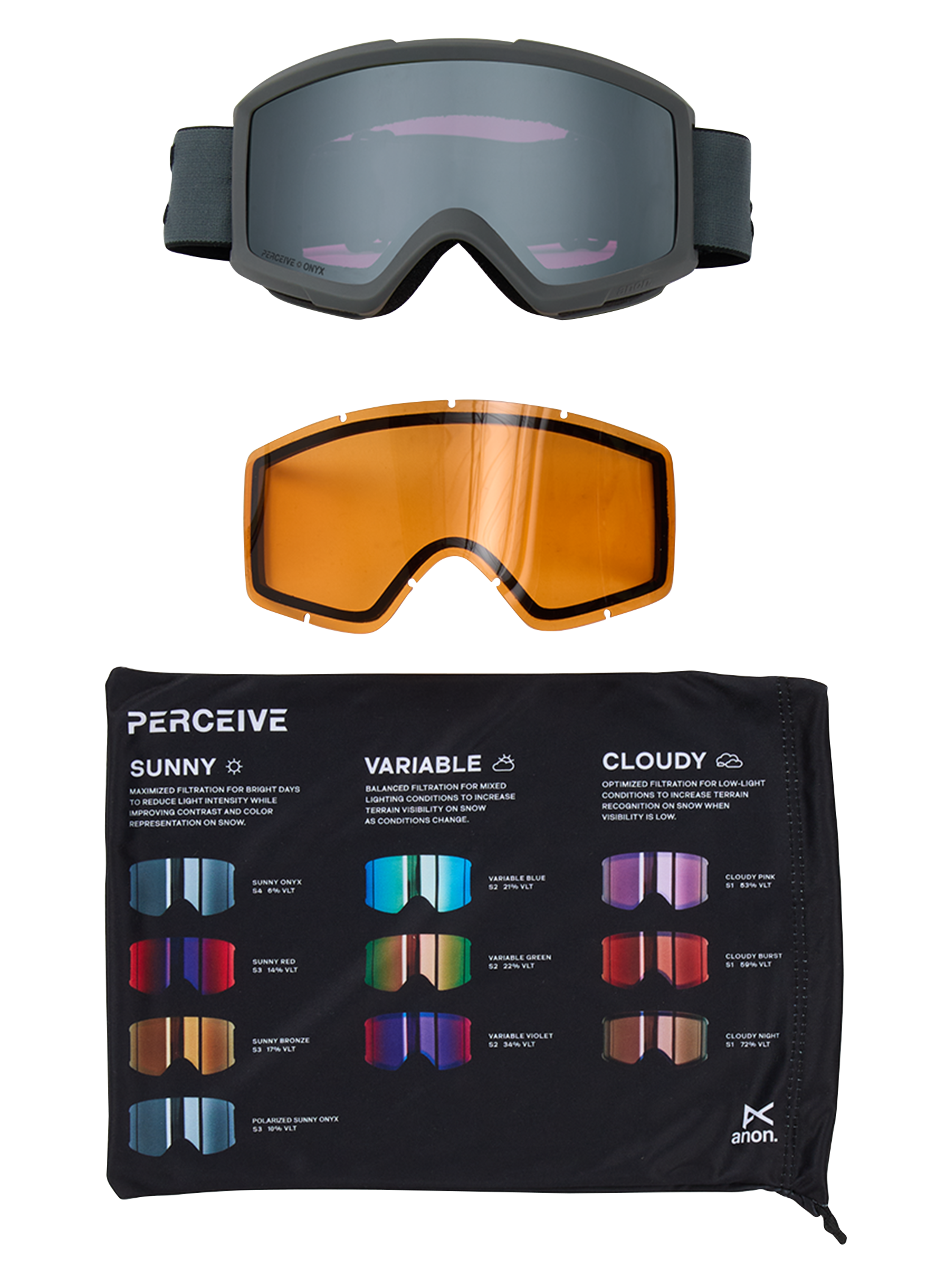 Anon Helix 2.0 skibriller Beechwood Perceive Green ekstralinse