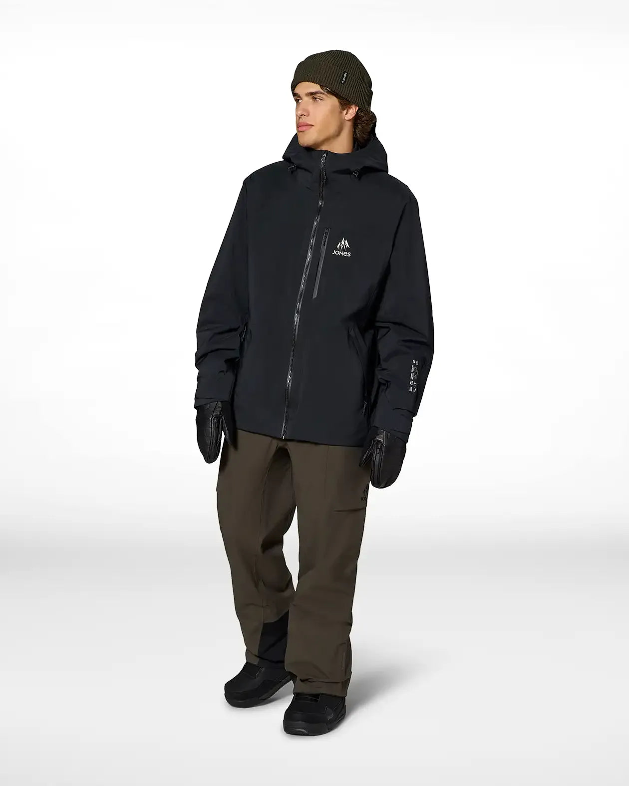 Jones Deeper GORE-TEX jakke Stealth Black isolert herre