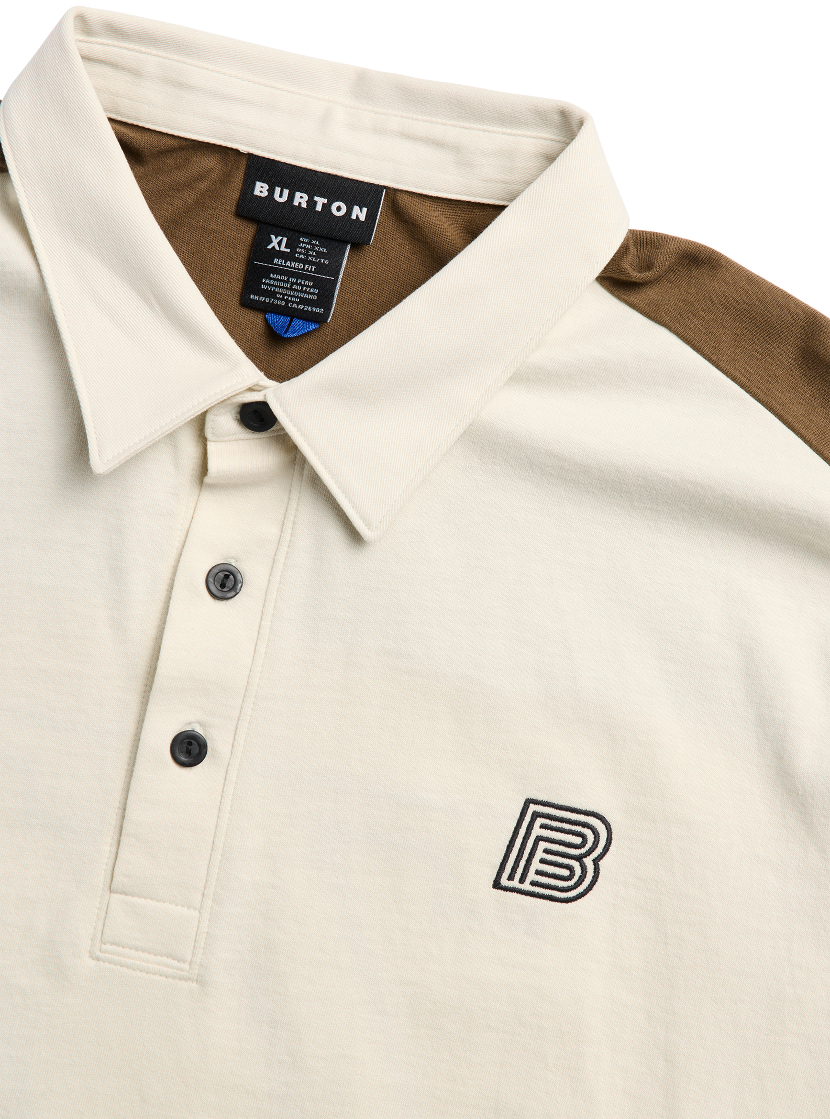 Burton Rugby skjorte True Black økologisk bomull