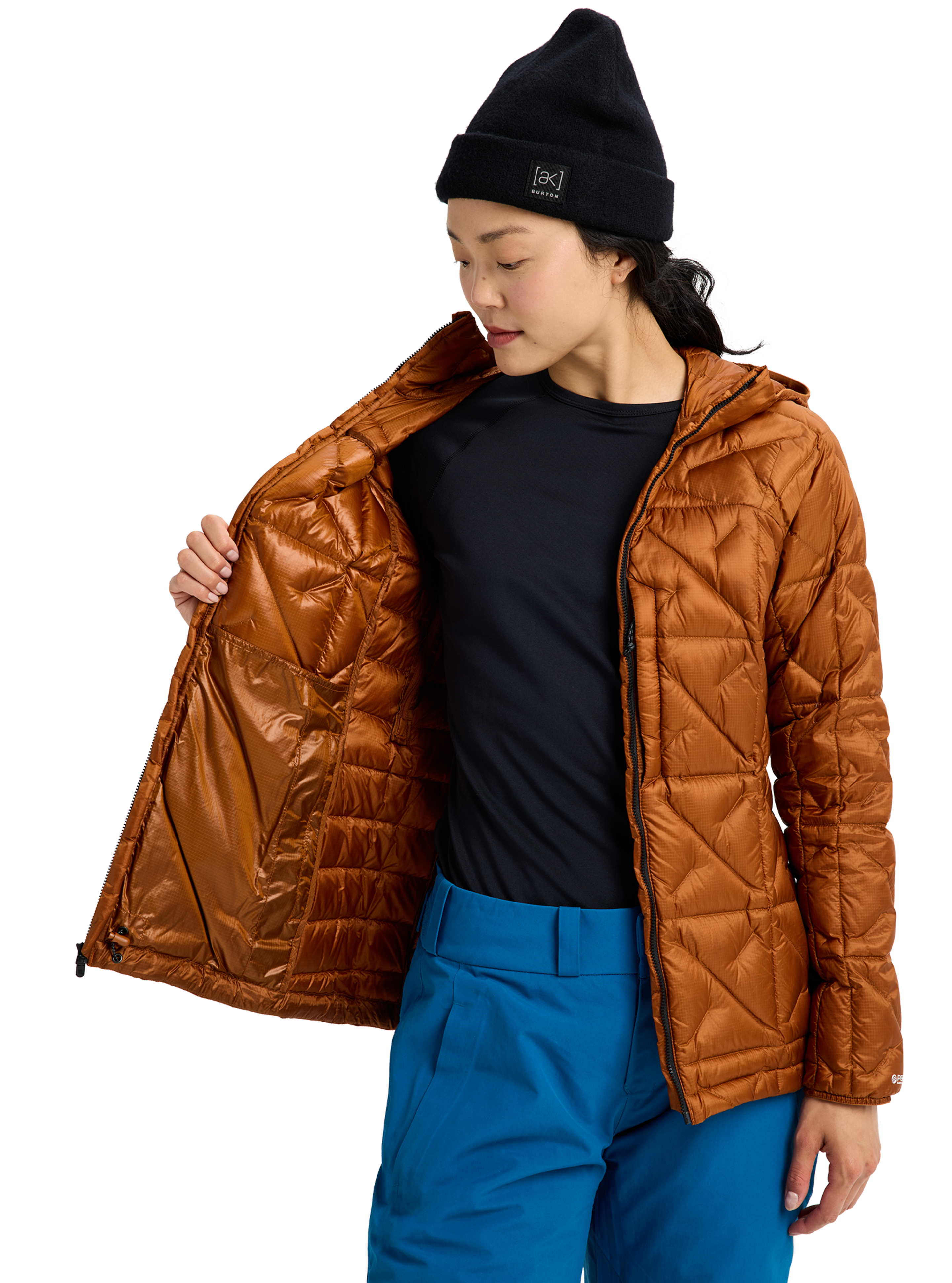 Burton [ak] Baker dunjakke dame Soft Sage med hette