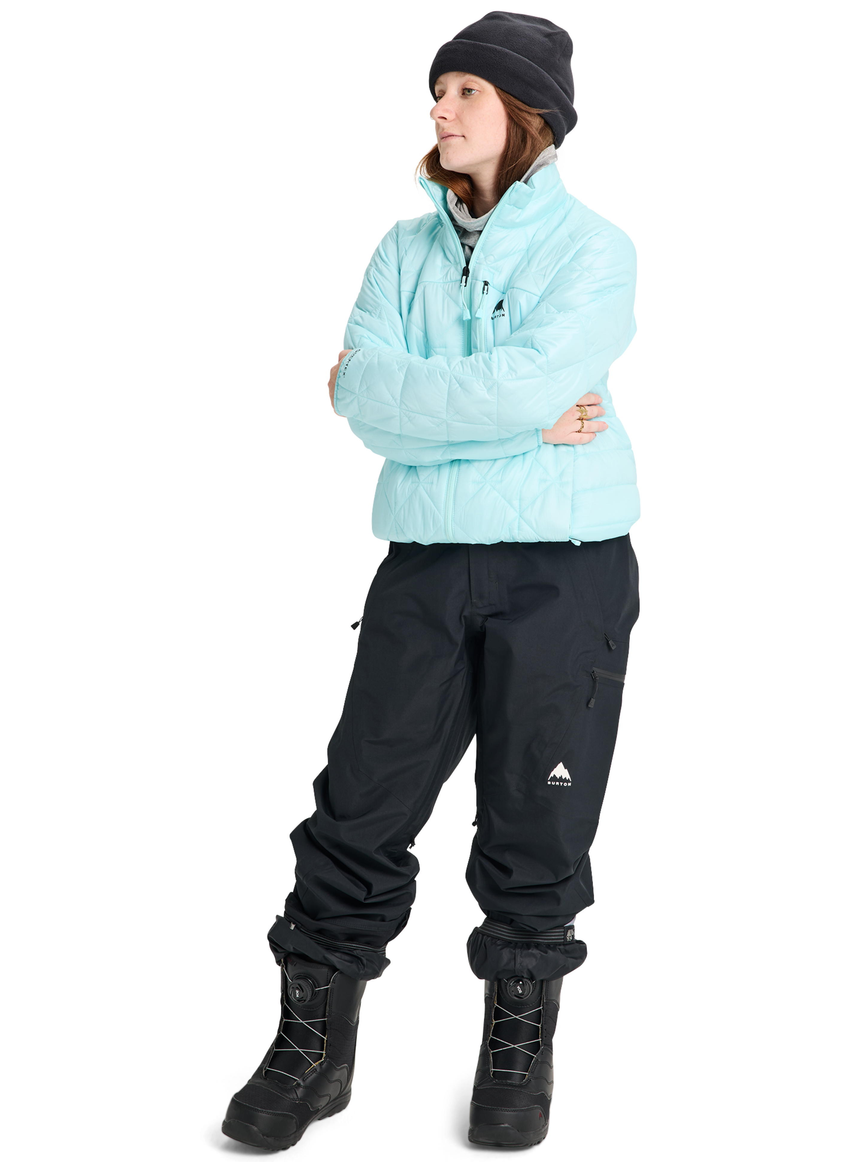 Burton Reserve syntet boblejakke dame lys teal