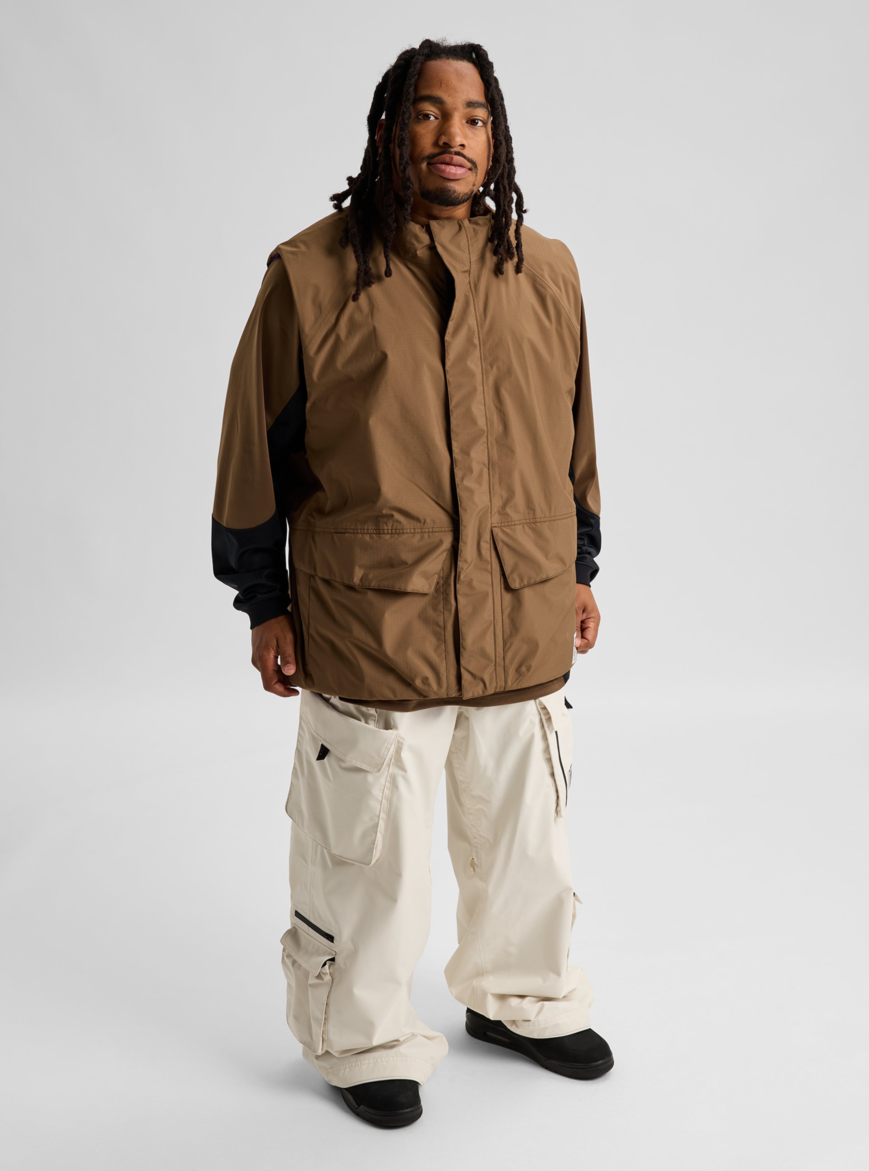 Burton Reversible Insulated vest Earth Ship Brown vendbar