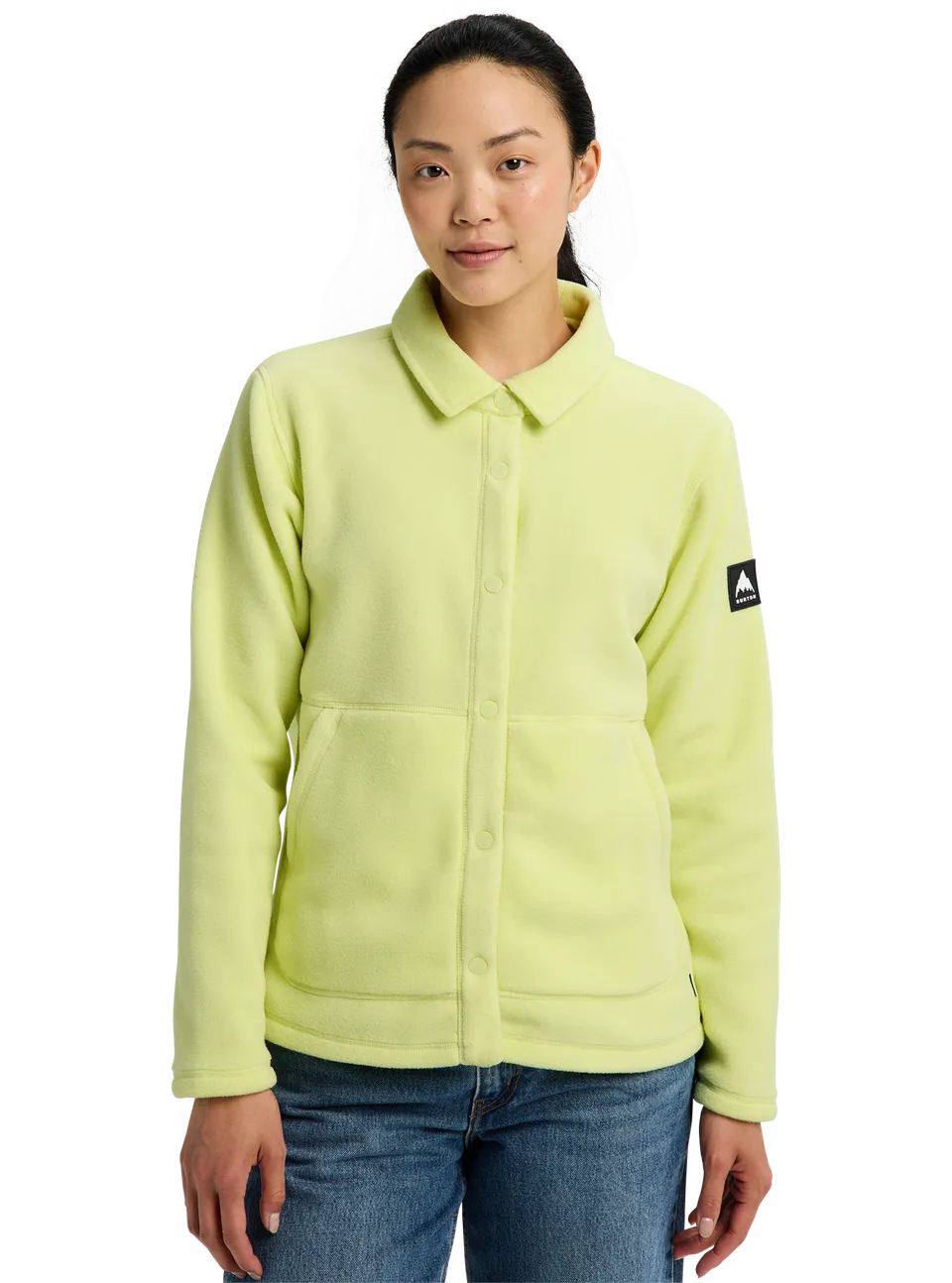 Burton Cinder Fleece snapskjorte dame graffiti camo varm