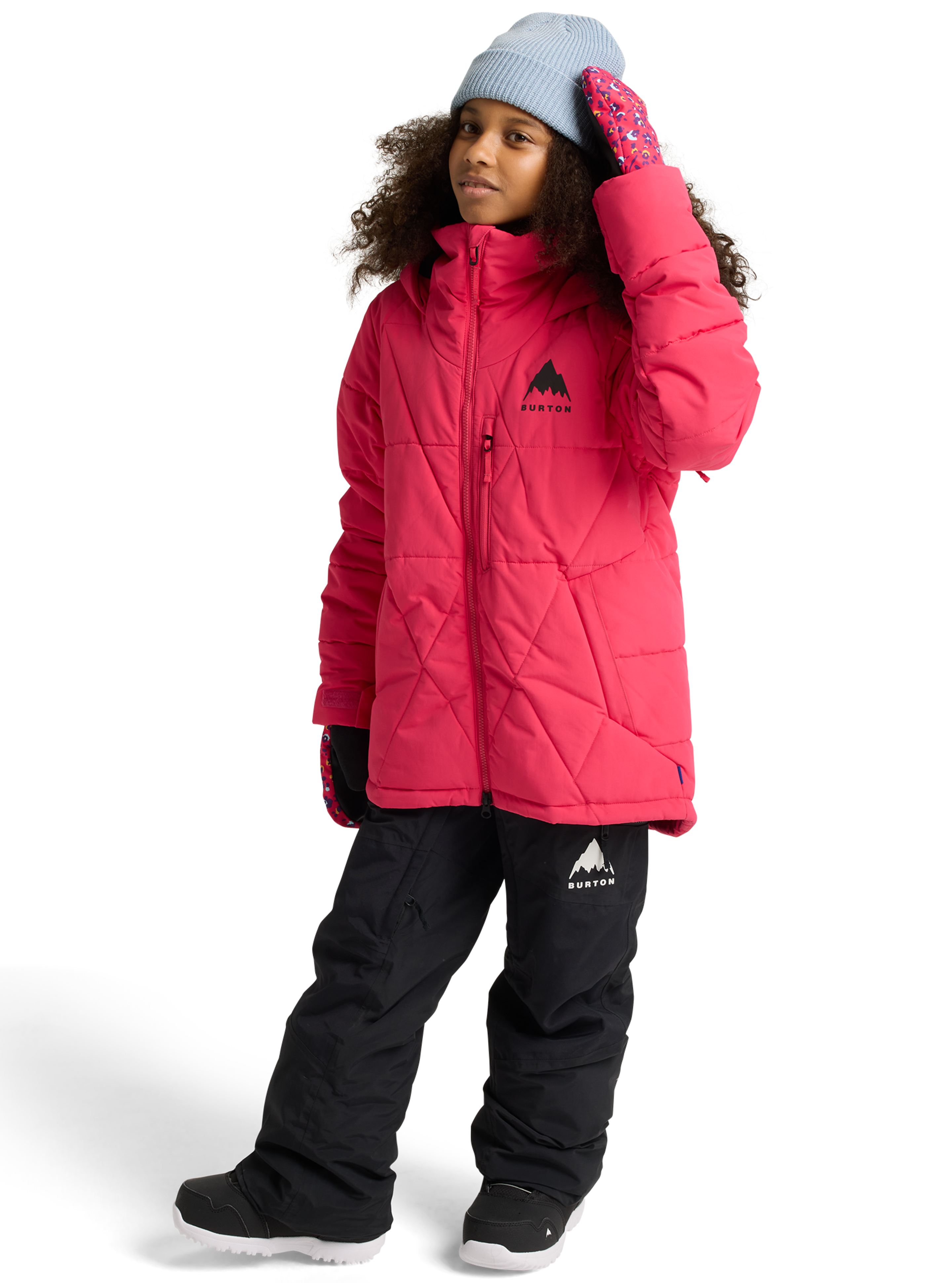Burton Spindal 2L barnejakke Azalea Pink isolert