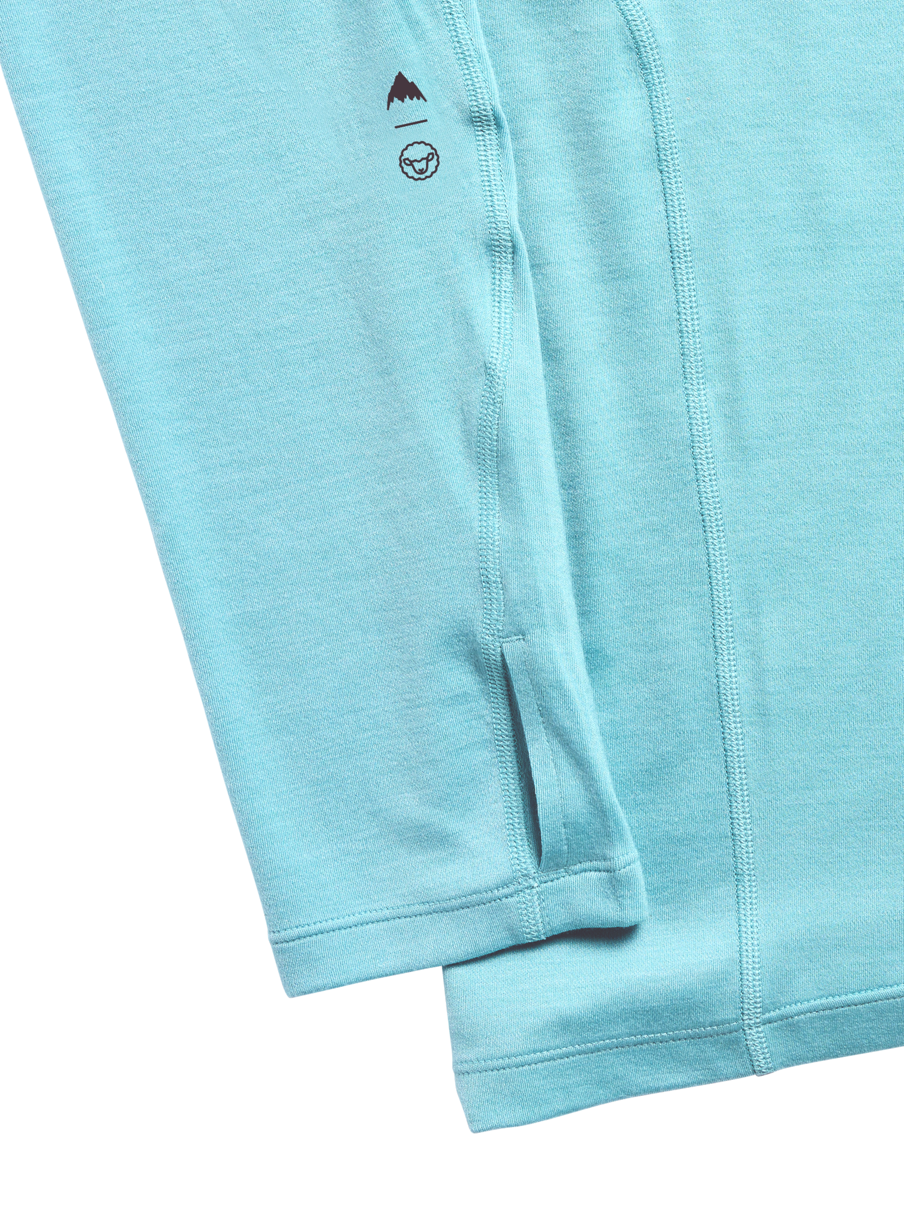 Burton Merino Blend Midweight undertrøye herre mineral blue ullblanding