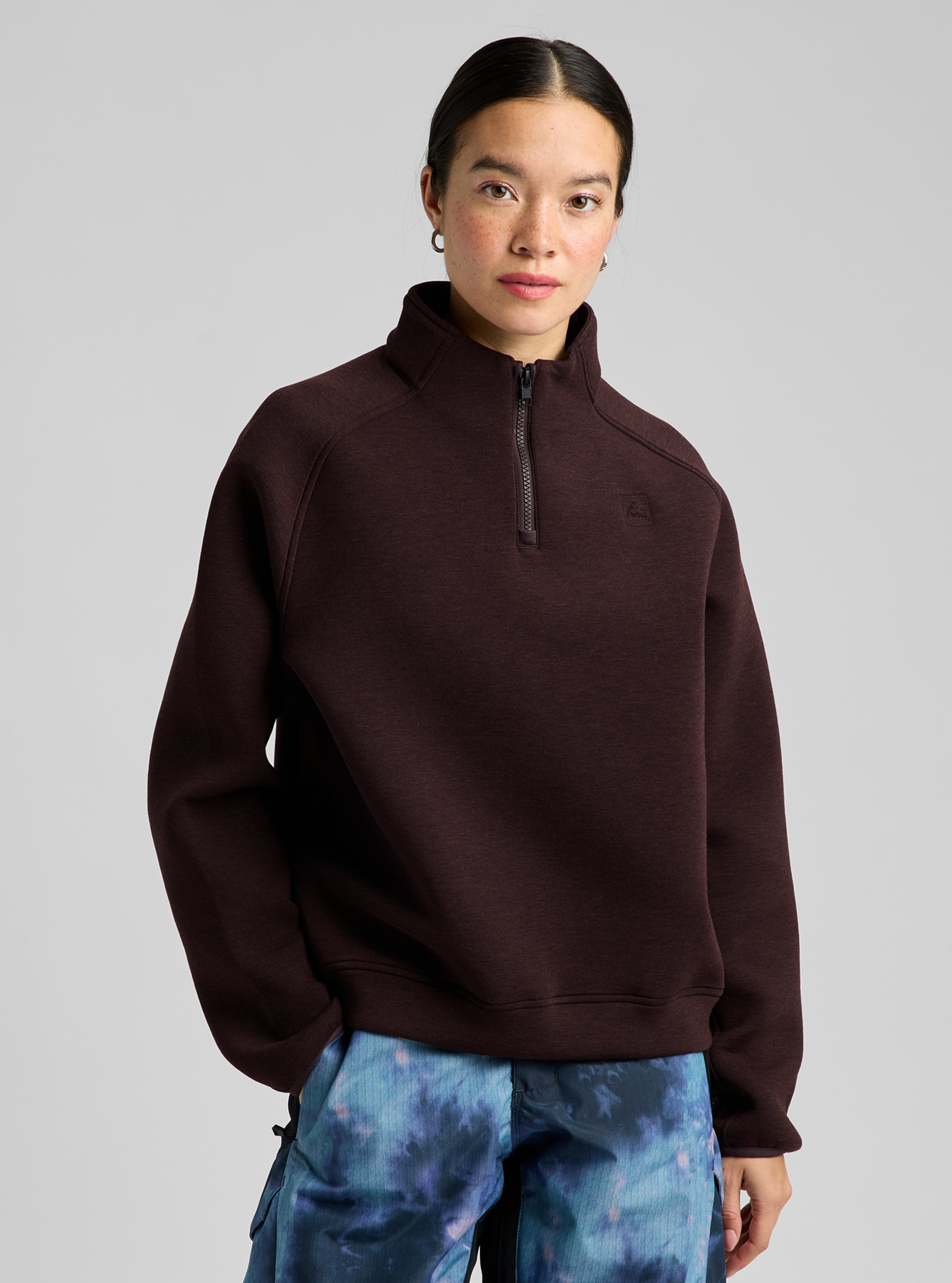 Burton SpaceCloud 1/4 Zip genser dame svart myk