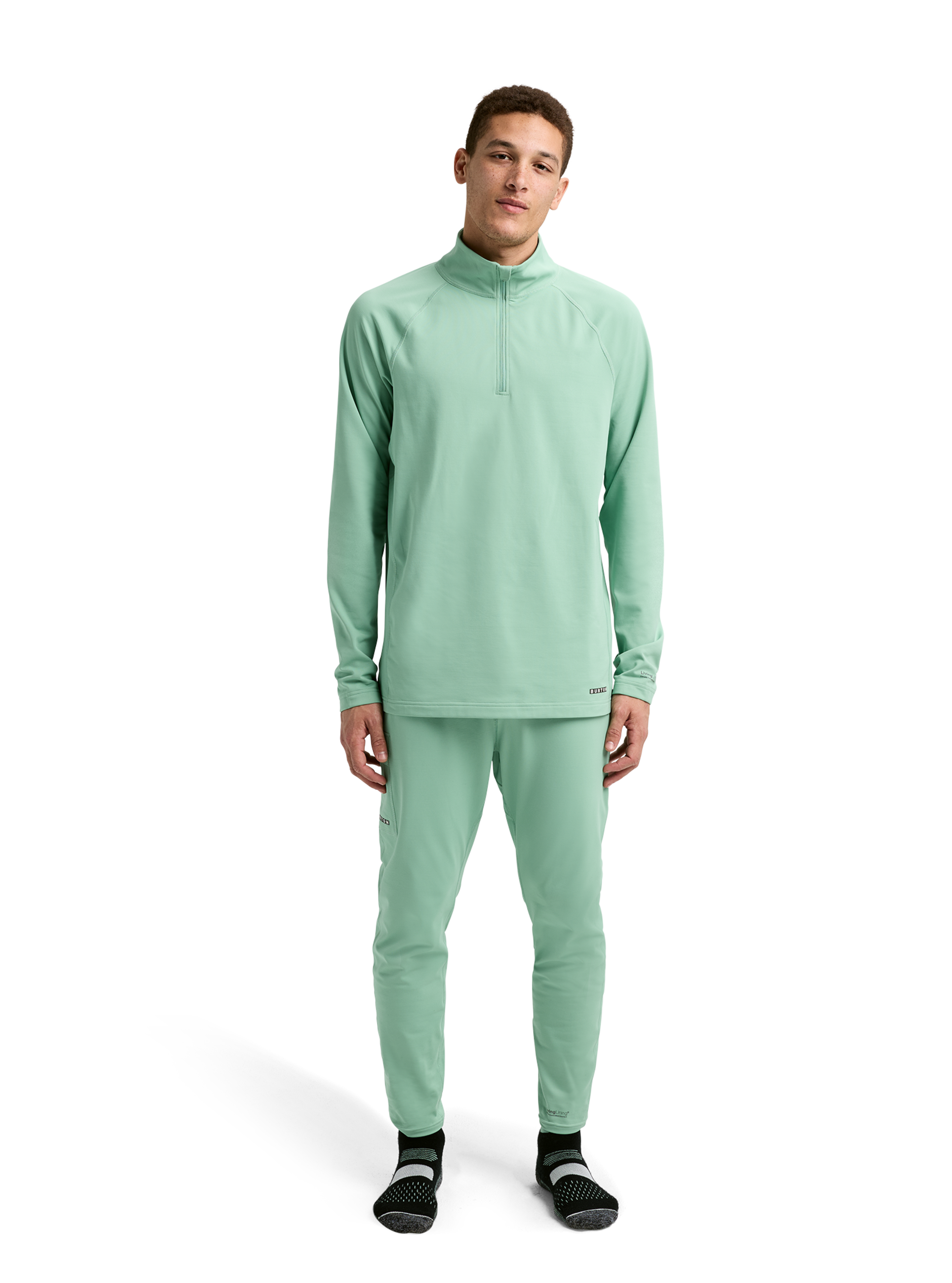 Burton Heavyweight X Base Layer quarter-zip herre black varm