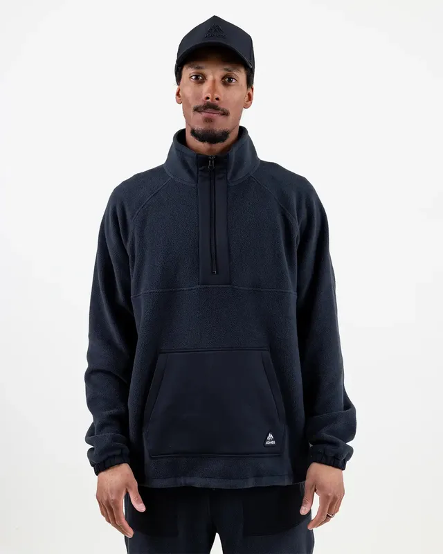 Jones Lodge Half Zip fleece stealth black resirkulert