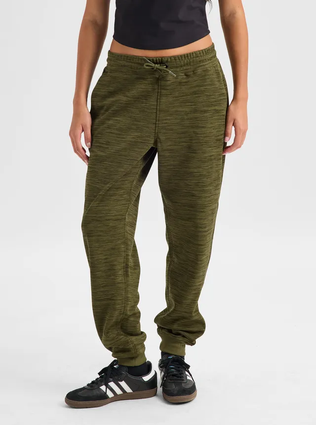 Burton Oak fleecebukse True Black Heather børstet