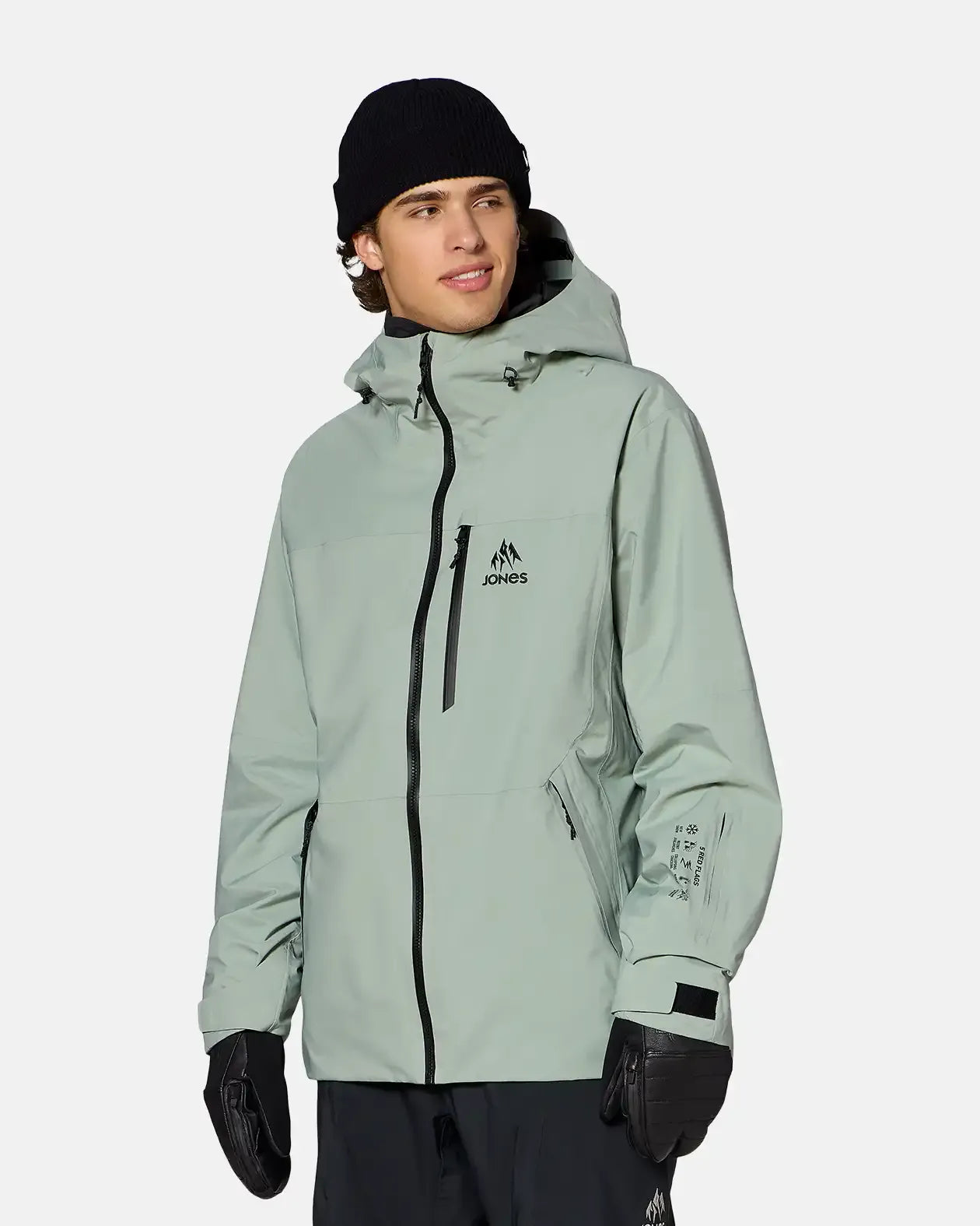 Jones Deeper GORE-TEX jakke Stealth Black isolert herre