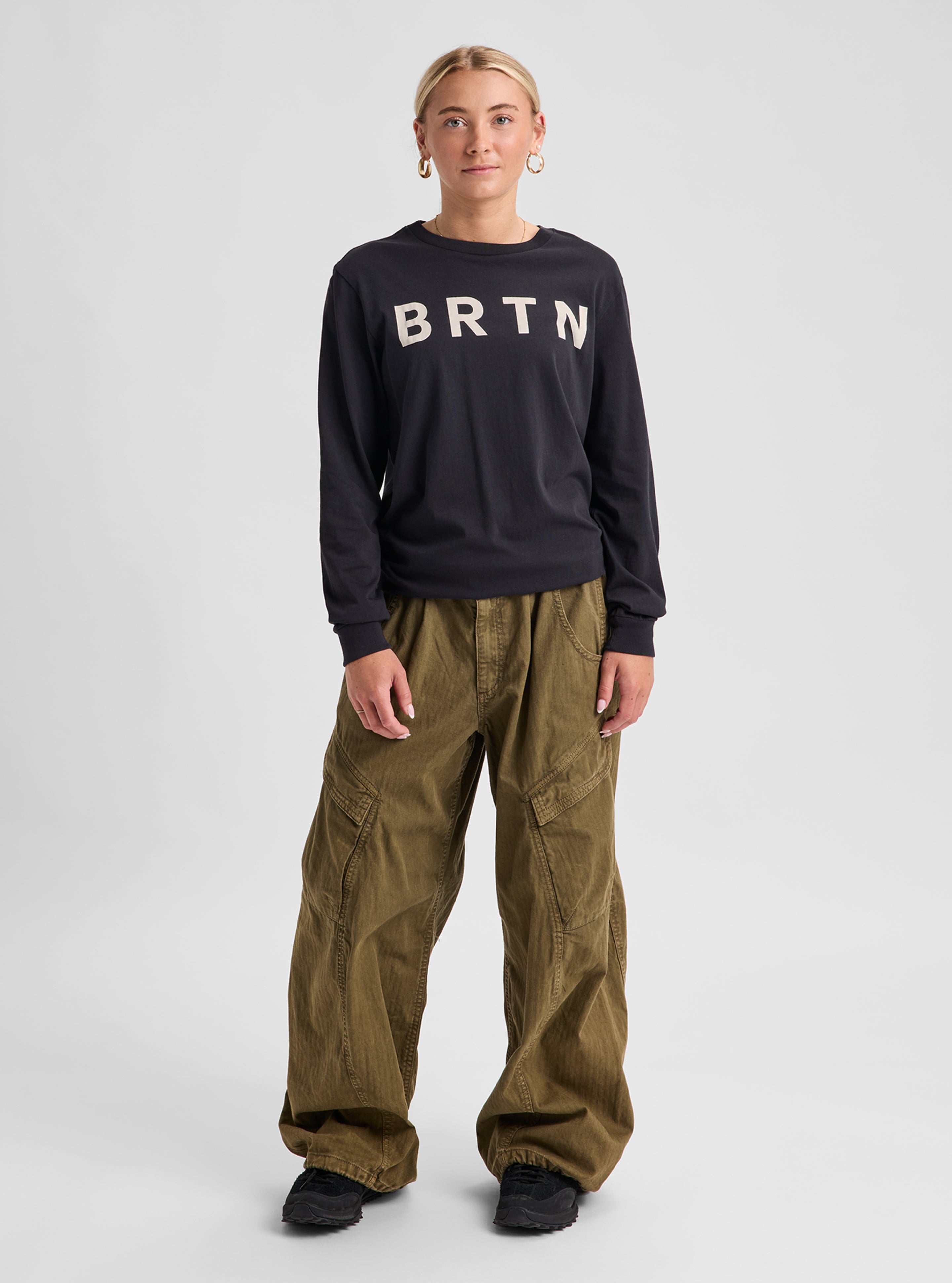 Burton BRTN langermet t-skjorte Dried Moss bomull
