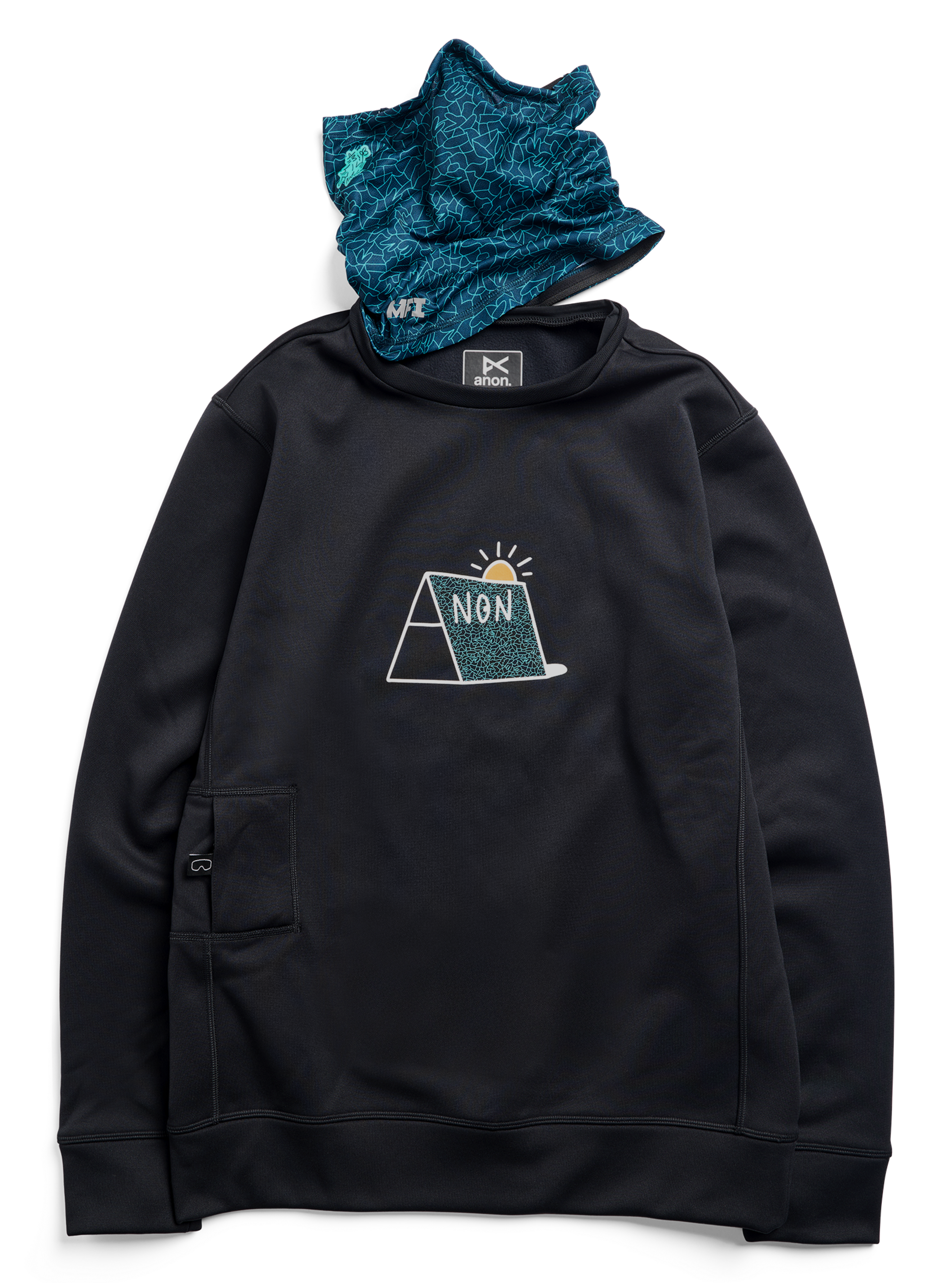 Anon MFI Crewneck genser LB Marine Crackle Beaufort