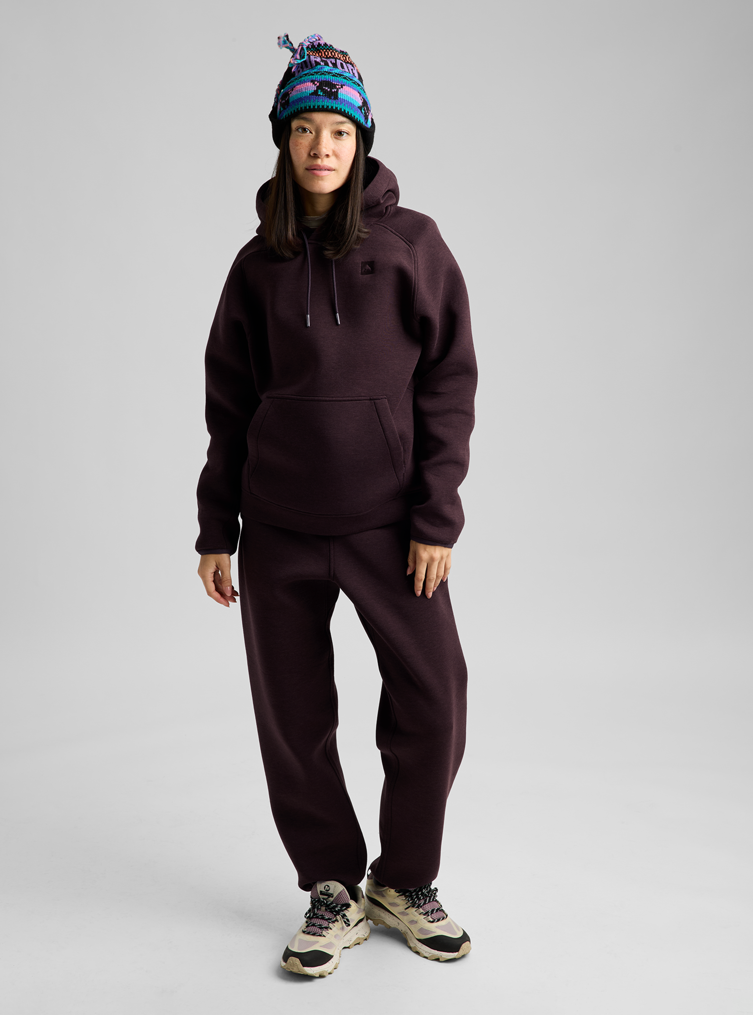 Burton SpaceCloud hettegenser dame brun ullblanding