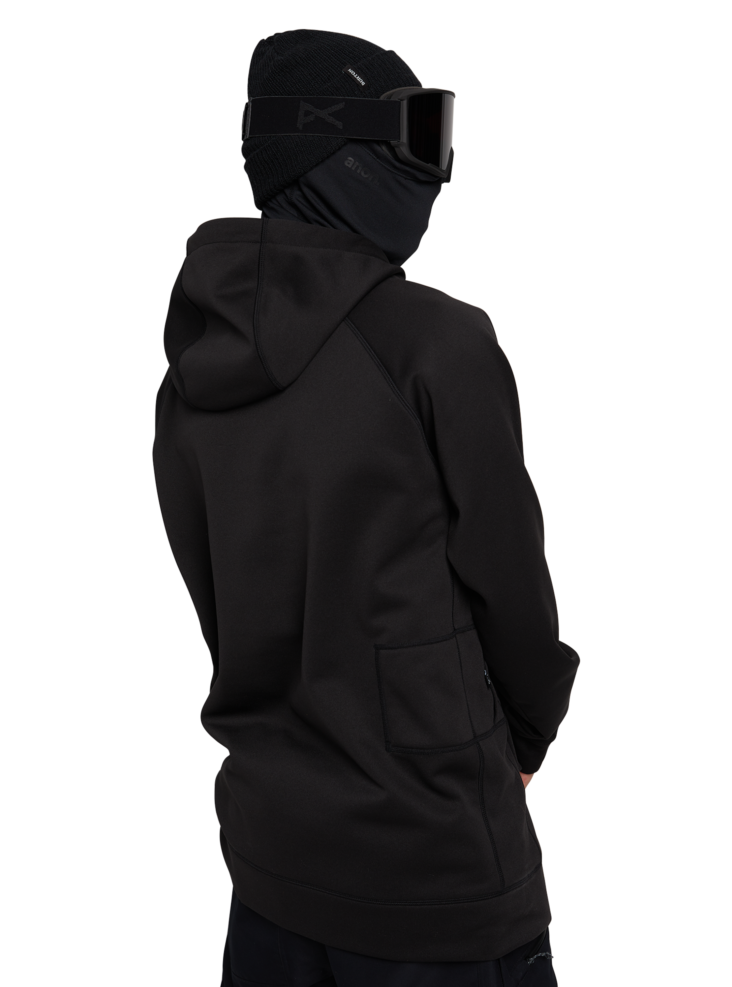 Anon MFI Pullover Hoodie hettegenser Terracotta Black fleece