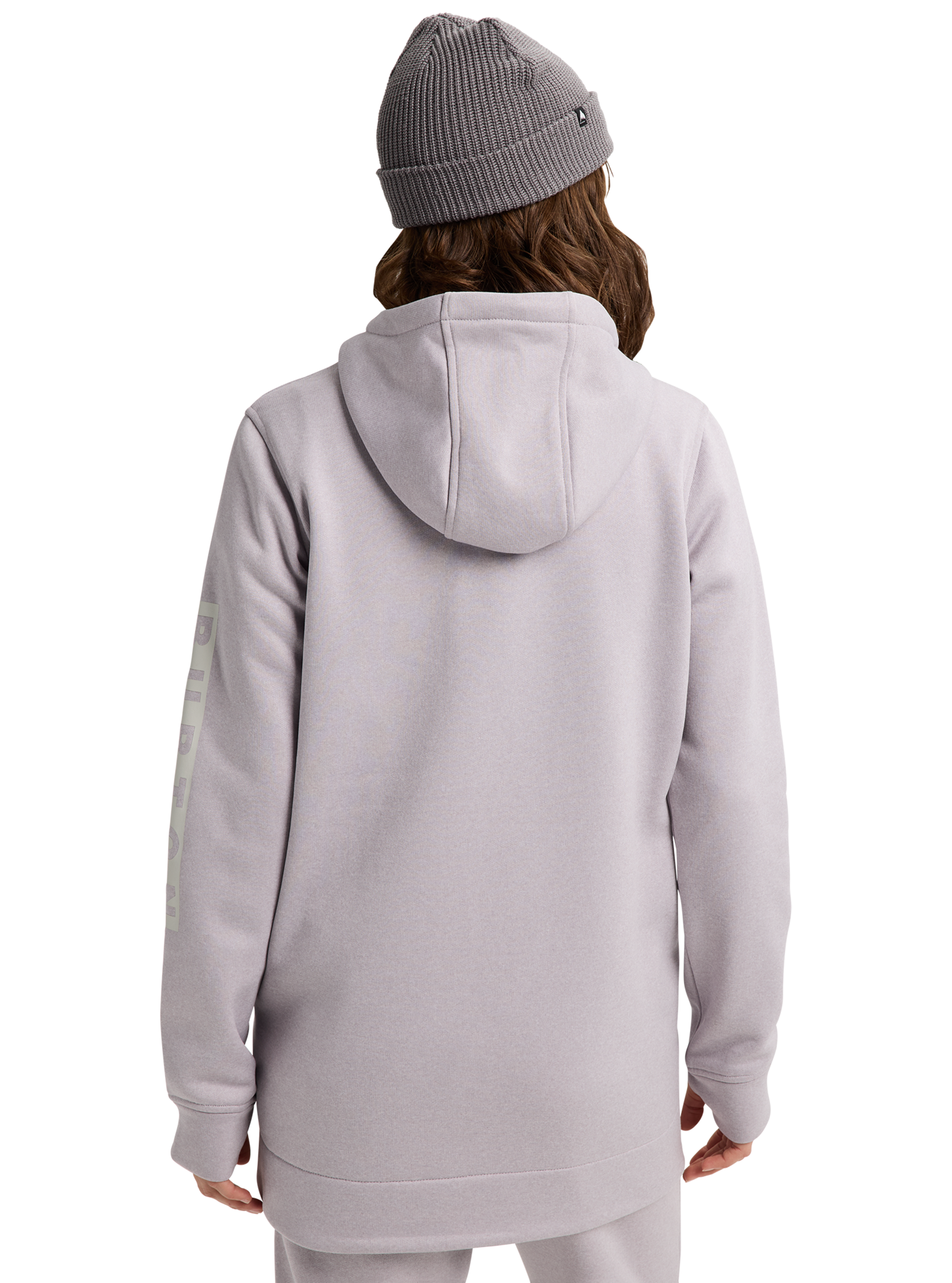 Burton Oak Long hoodie dame Washed Lavender Heather fleece