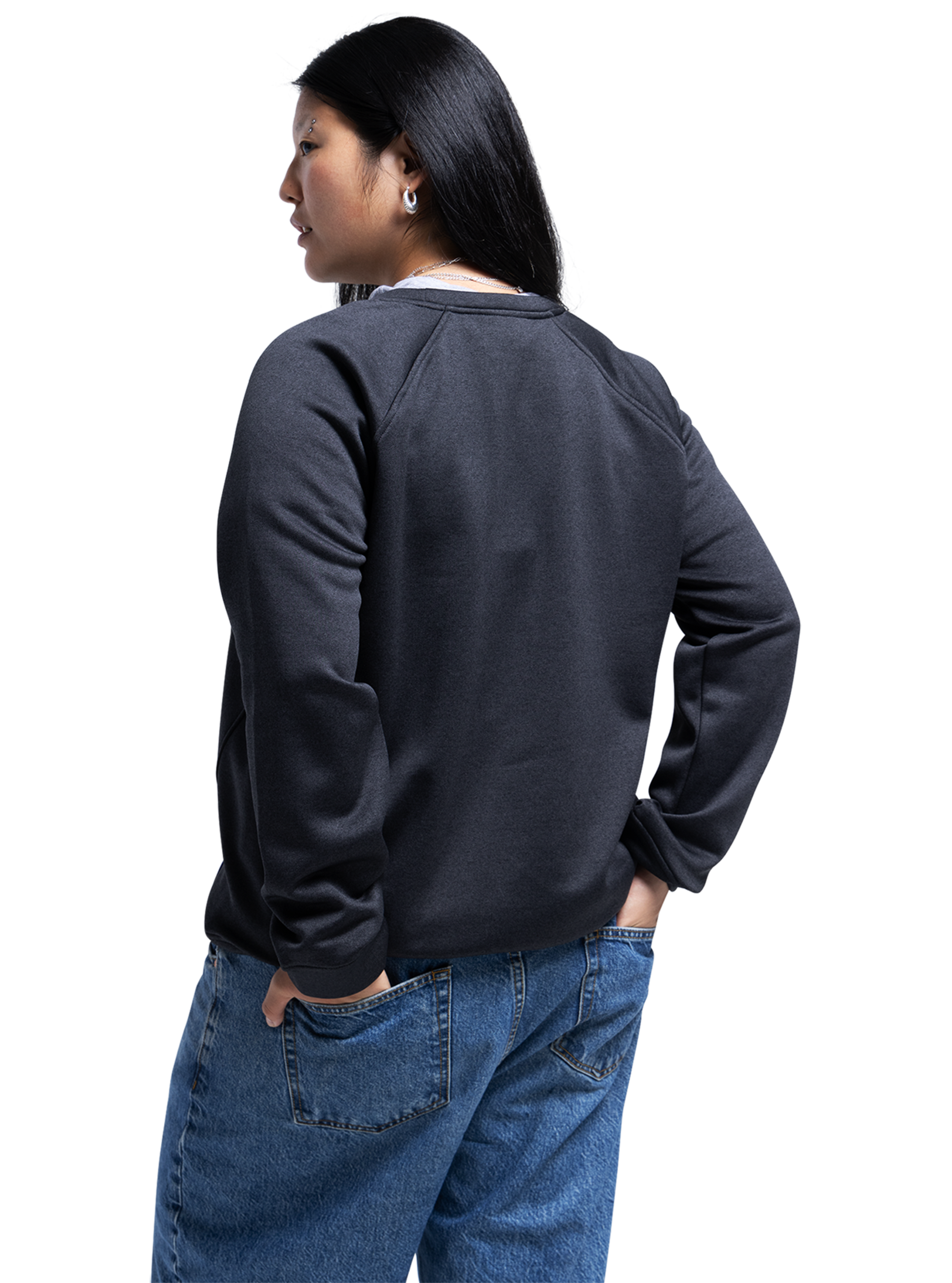 Burton Oak crewneck fleecegenser dame True Black Heather