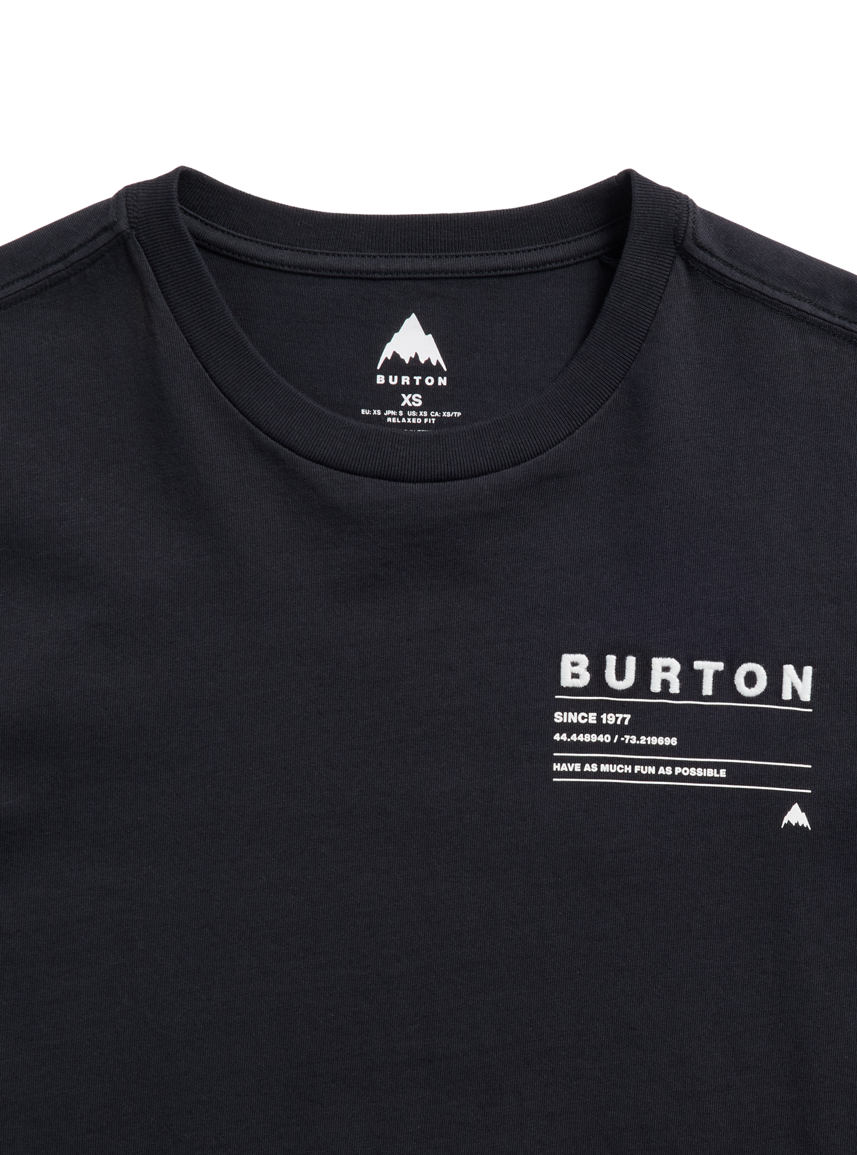 Burton Moretown t-skjorte True Black bomull