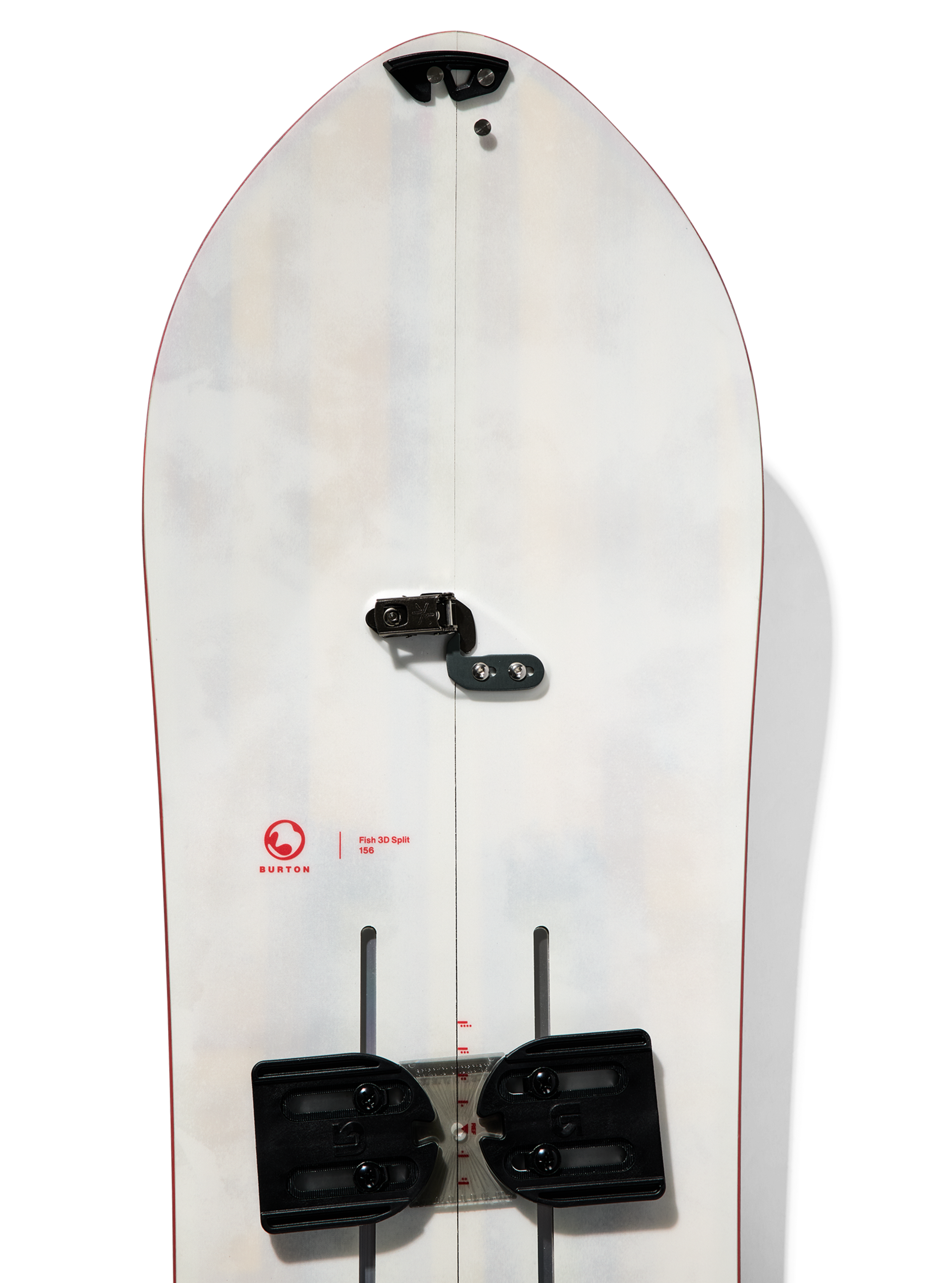 Burton Fish 3D Flat Top splitboard Black/White 156 dyp snø