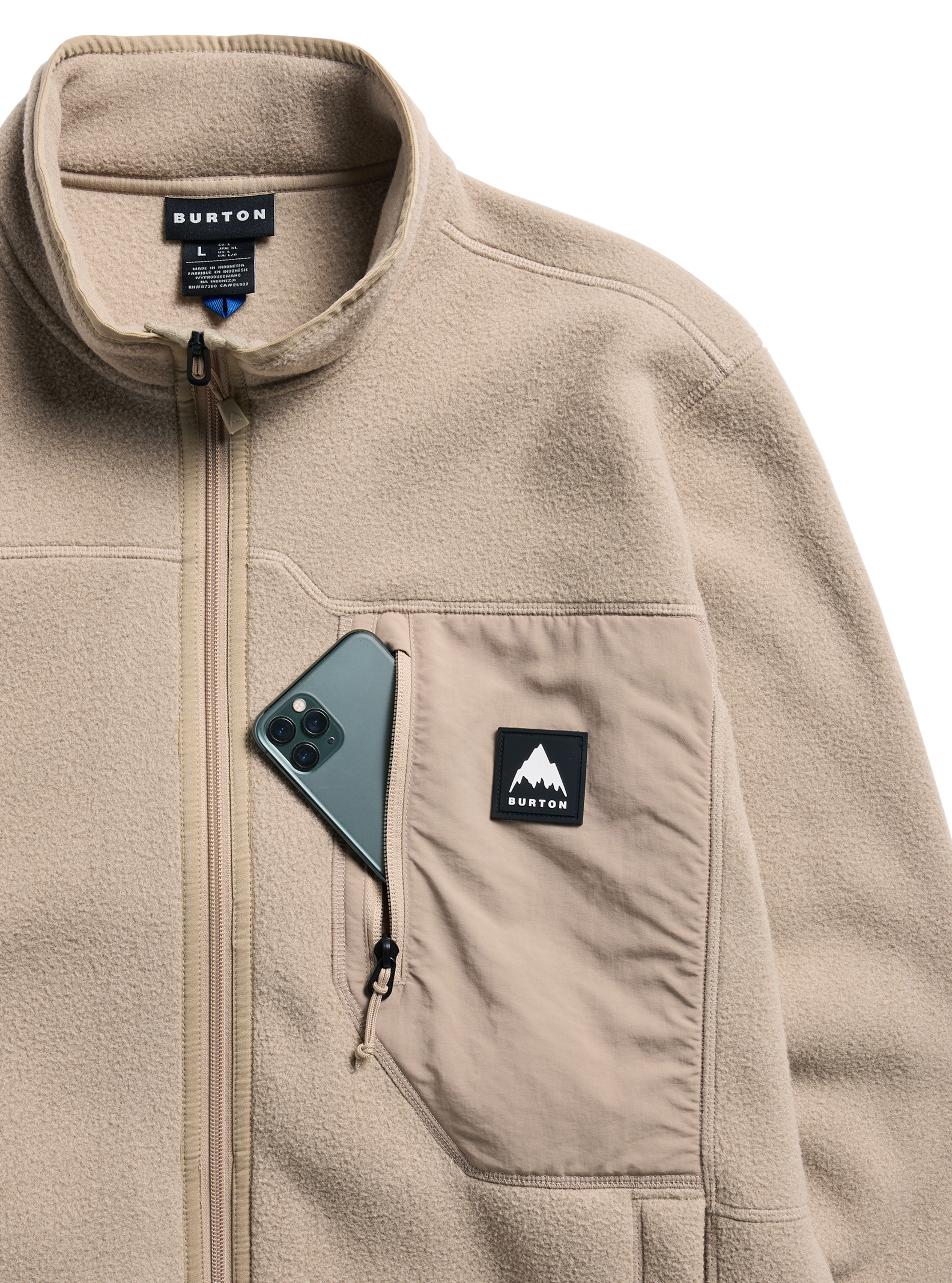 Burton Cinder fleecejakke herre True Black