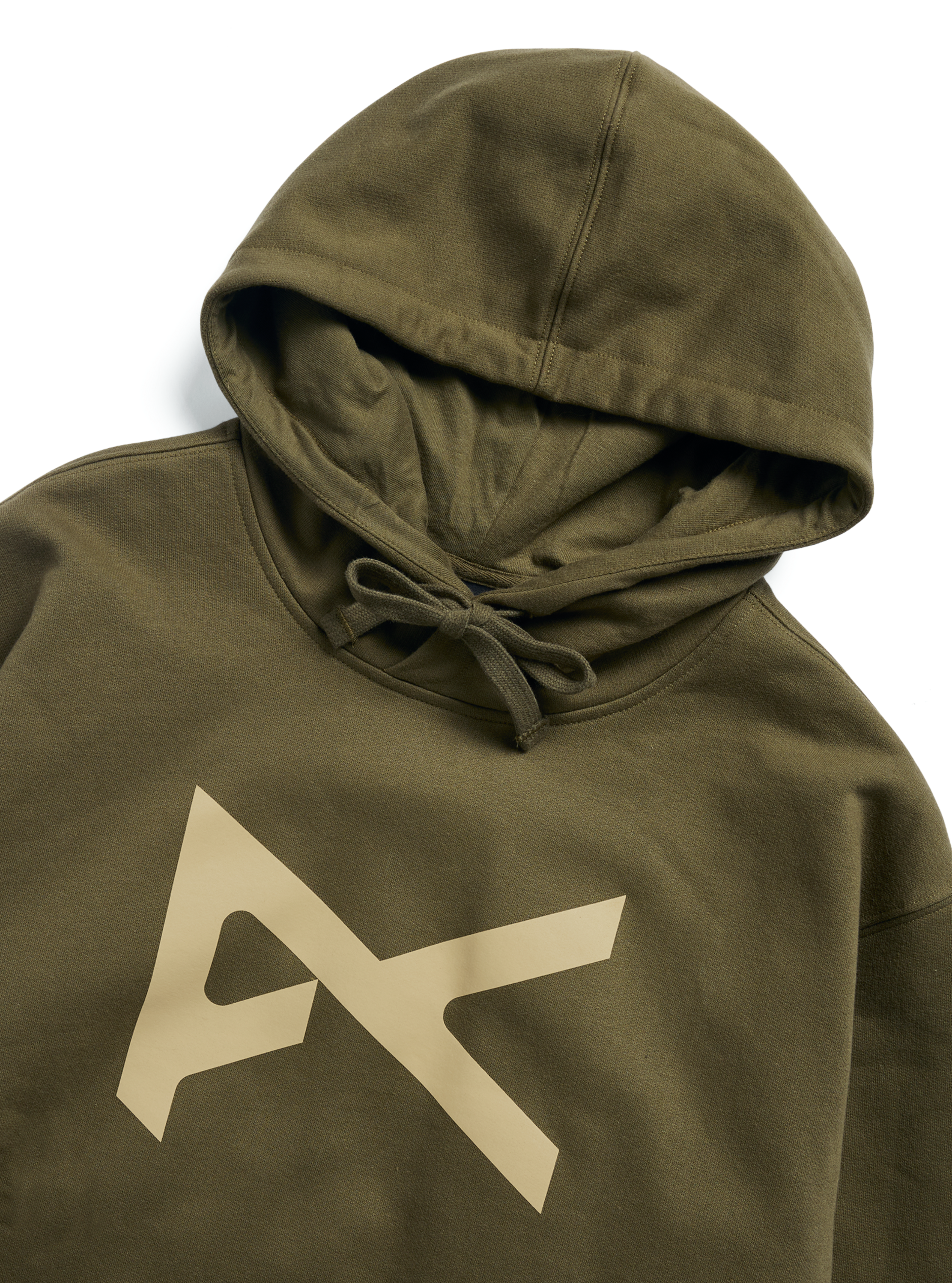 Anon Pullover hettegenser dried moss varm fleece