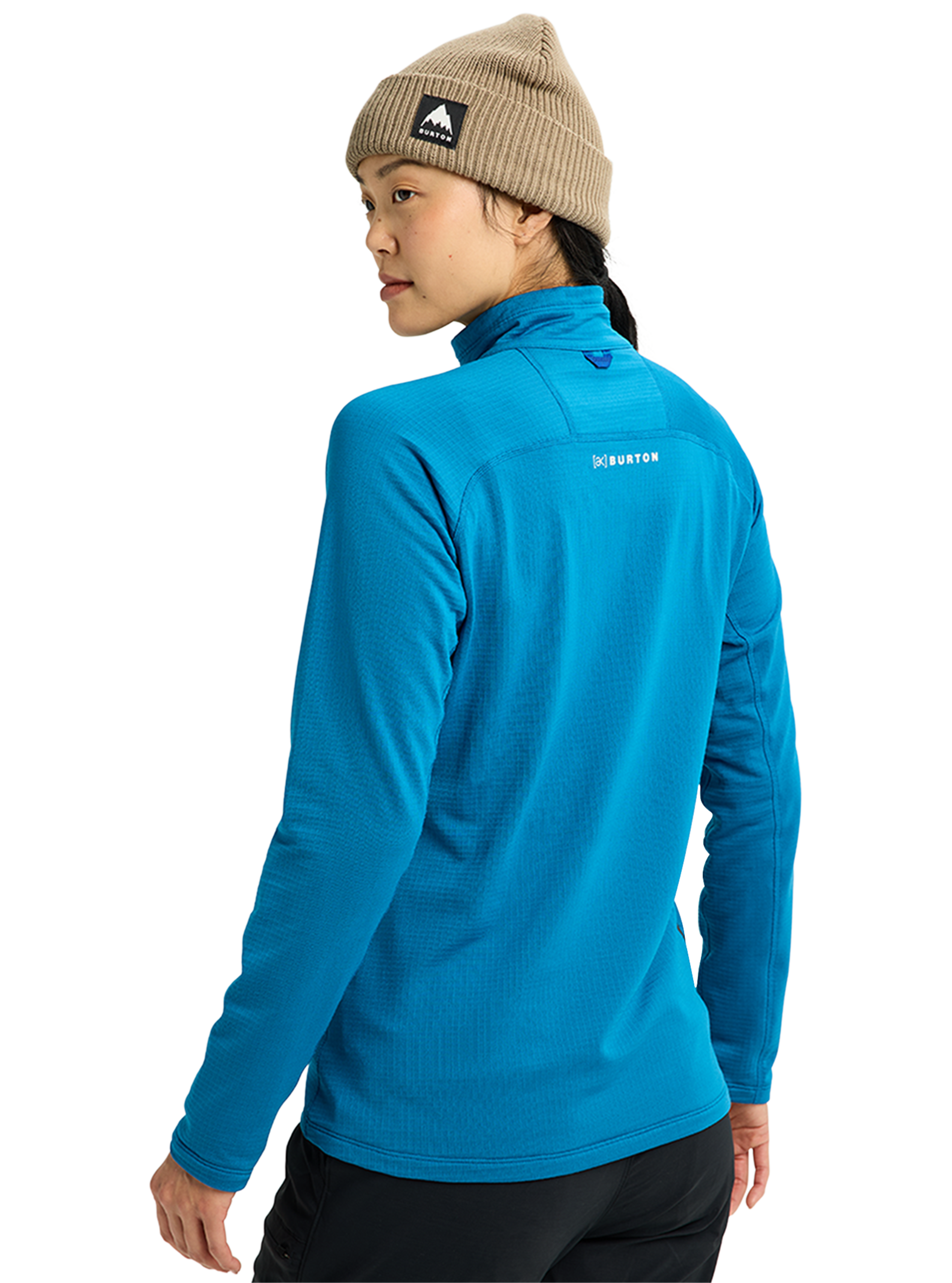 Burton [ak] Helium Grid fleecegenser dame blå quarter-zip