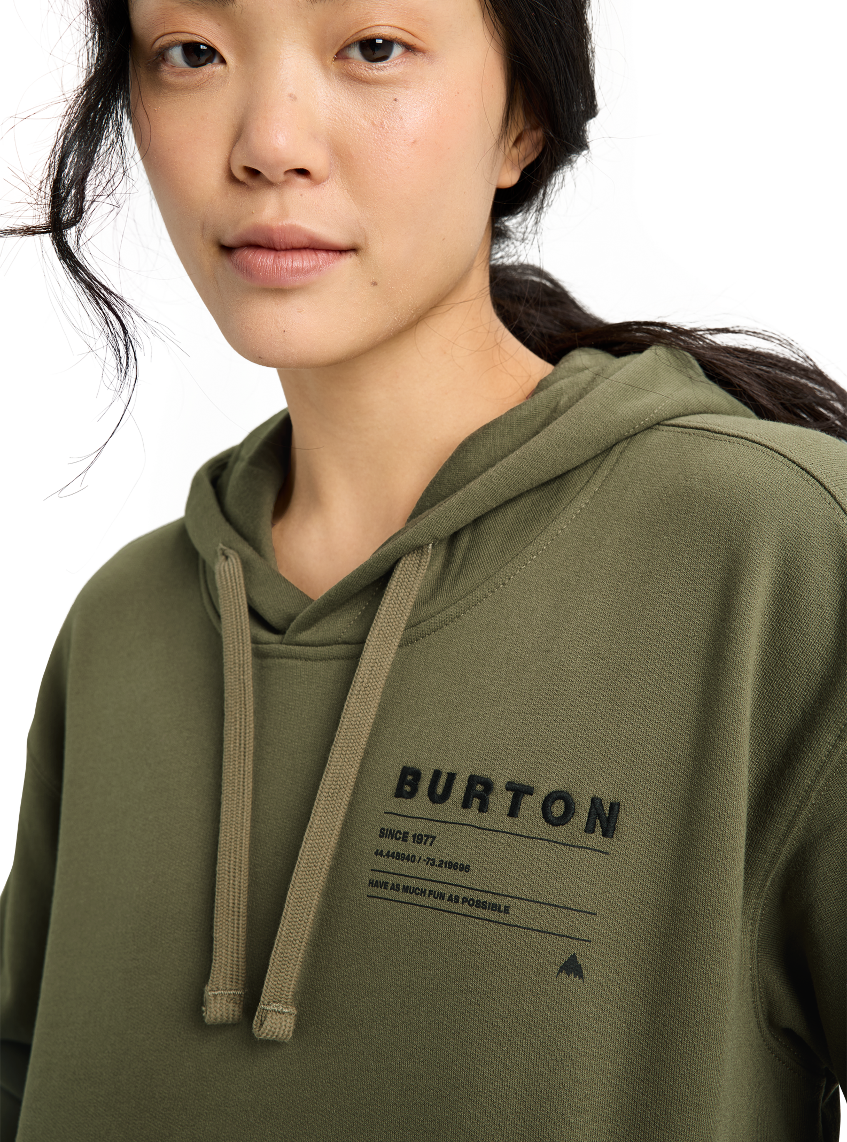 Burton Moretown hettegenser forest moss bomull