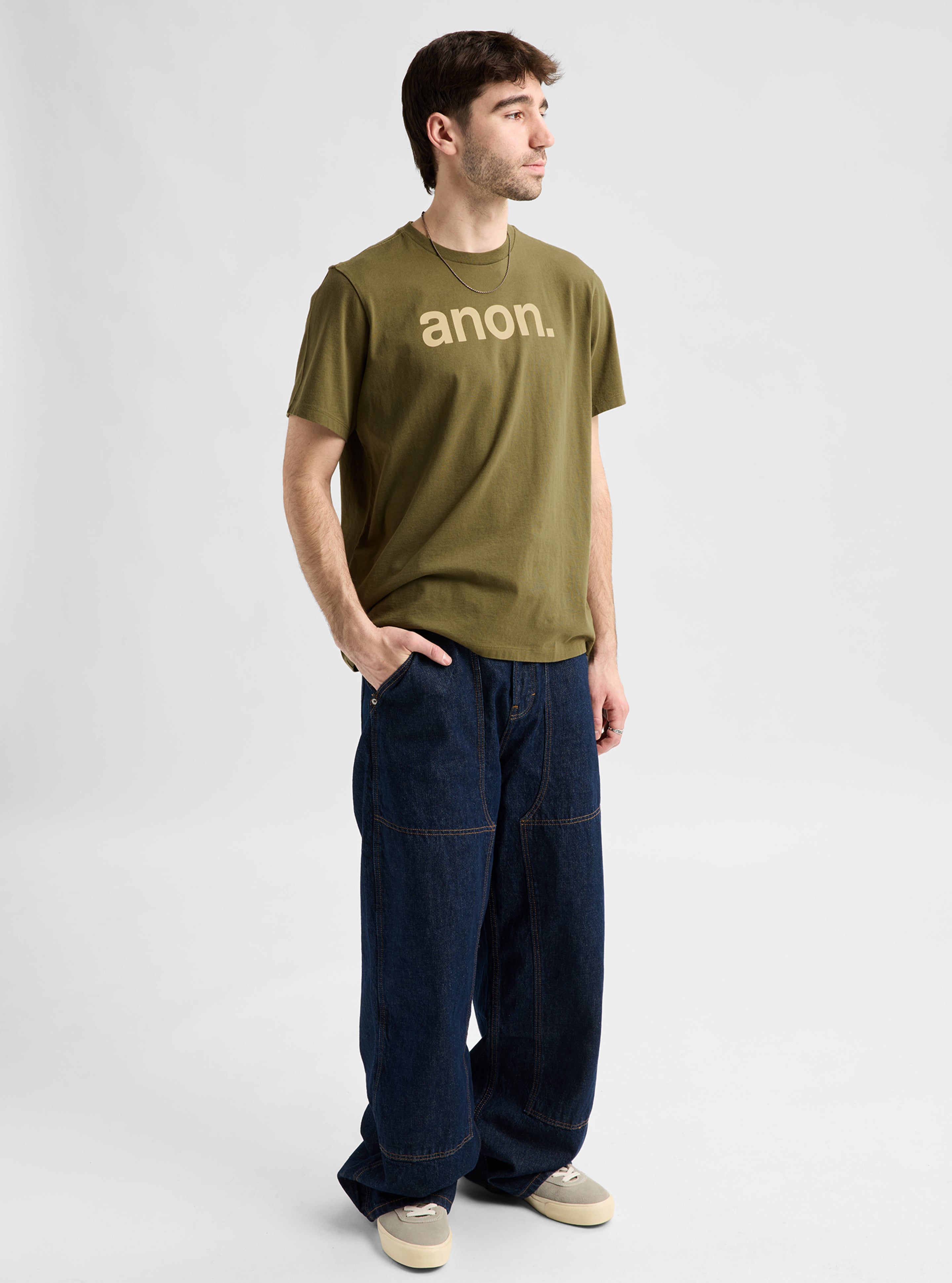 Burton Anon t-skjorte Dried Moss økologisk