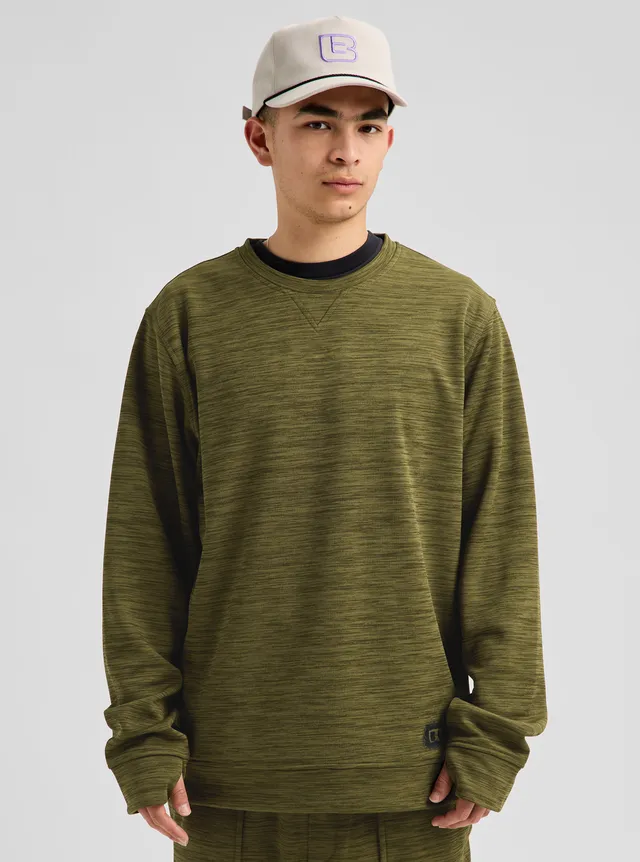 Burton Oak Pullover Crew genser geranium red fleece