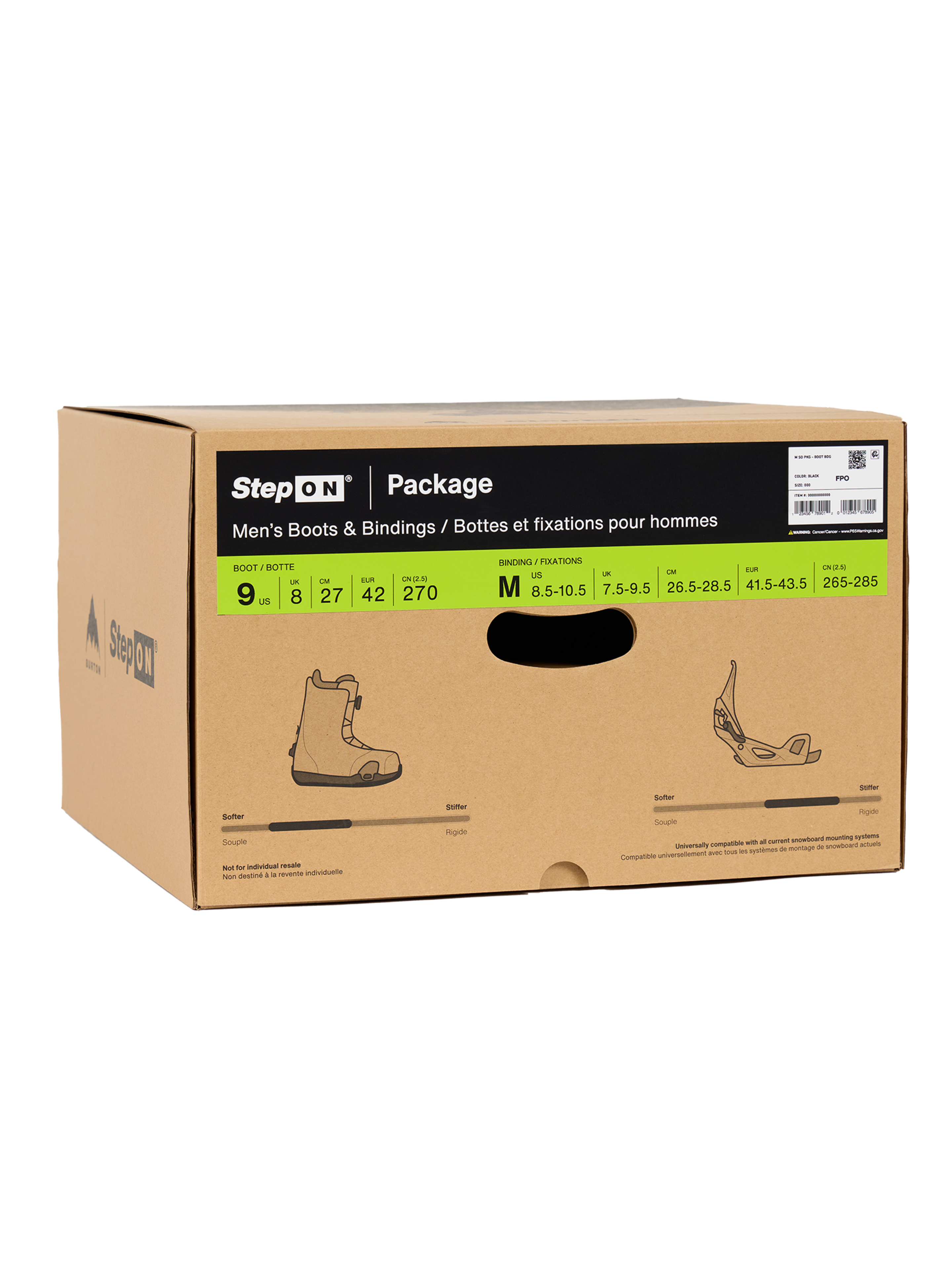 Burton Step On boots- og bindingpakke herre svart BOA