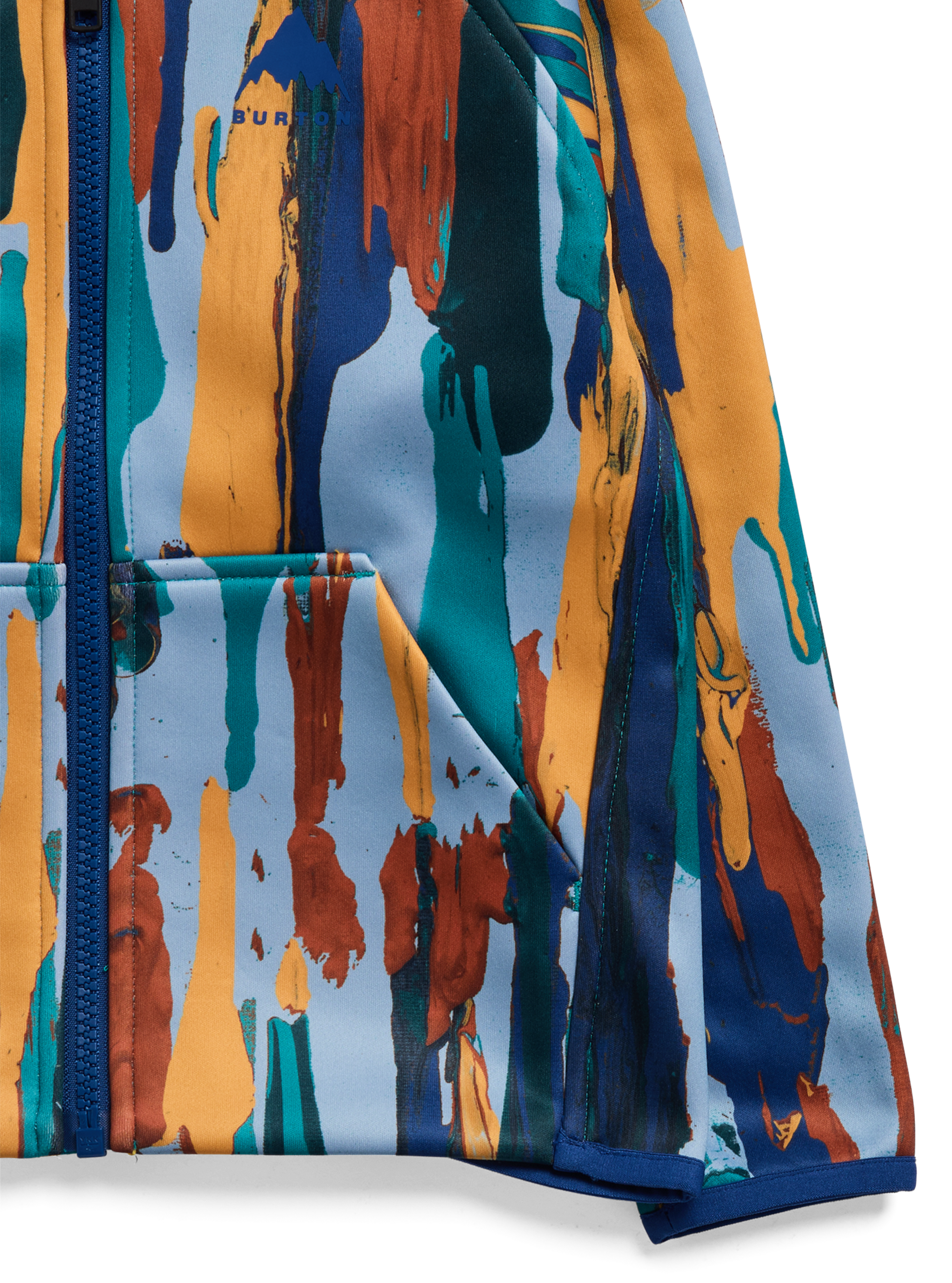 Burton Crown Full-Zip fleecejakke Paint Stripe værbestandig