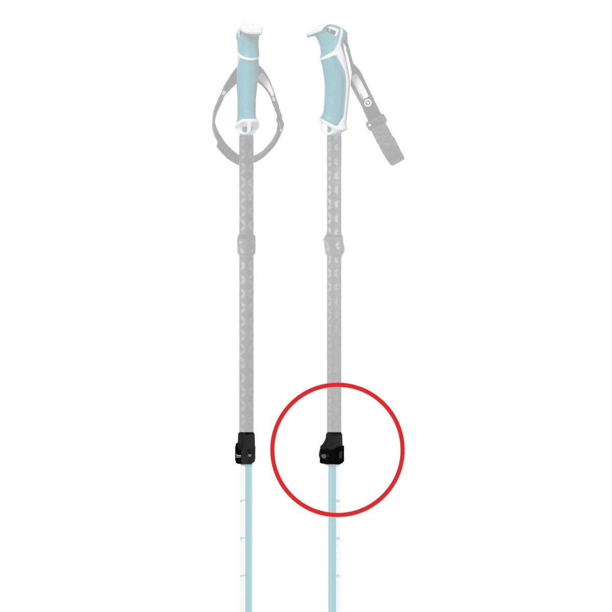 Genuine Guide Gear stokklemme med mutter sort reservedel