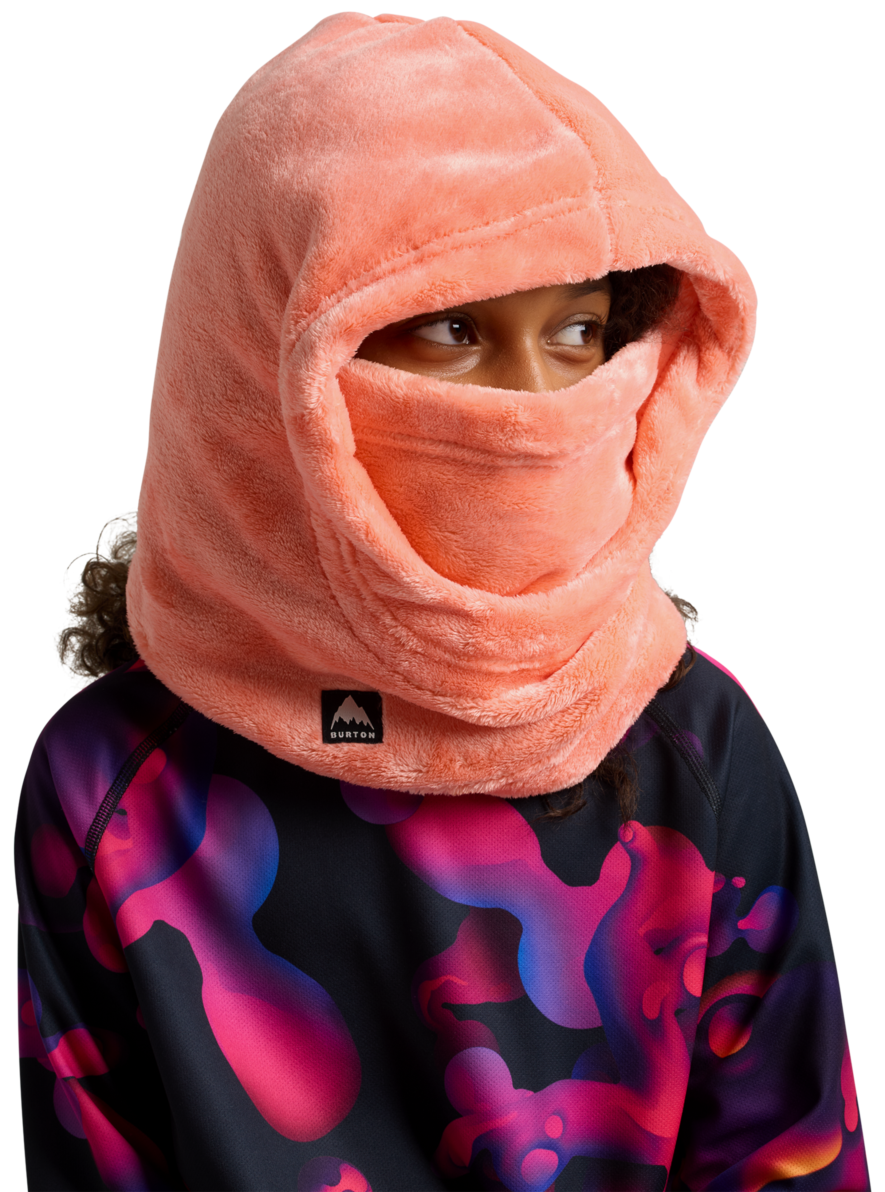 Burton Burke Hood balaklava barn True Black vindtett