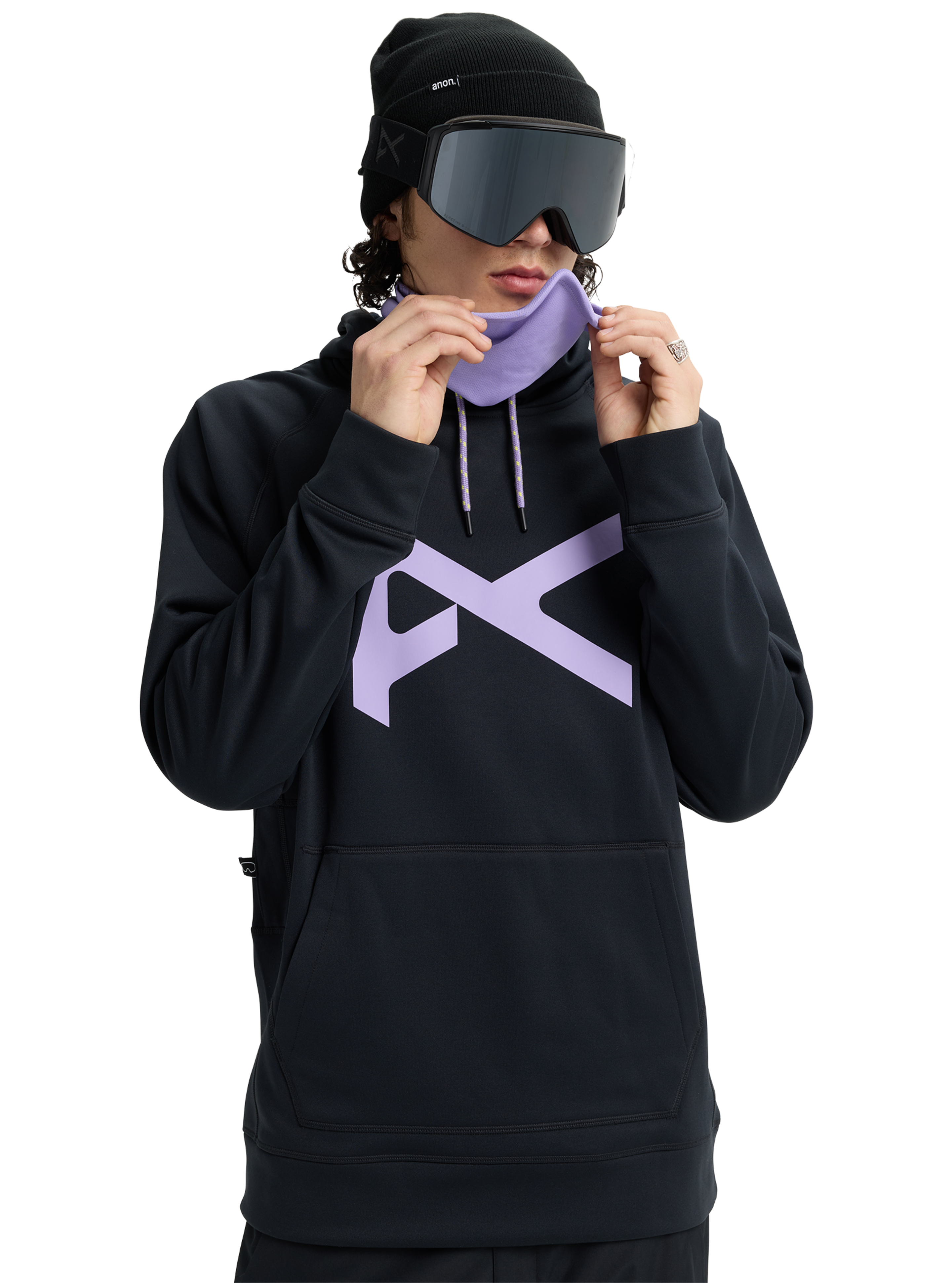 Anon MFI Pullover Hoodie hettegenser Hyper Lilac fleece