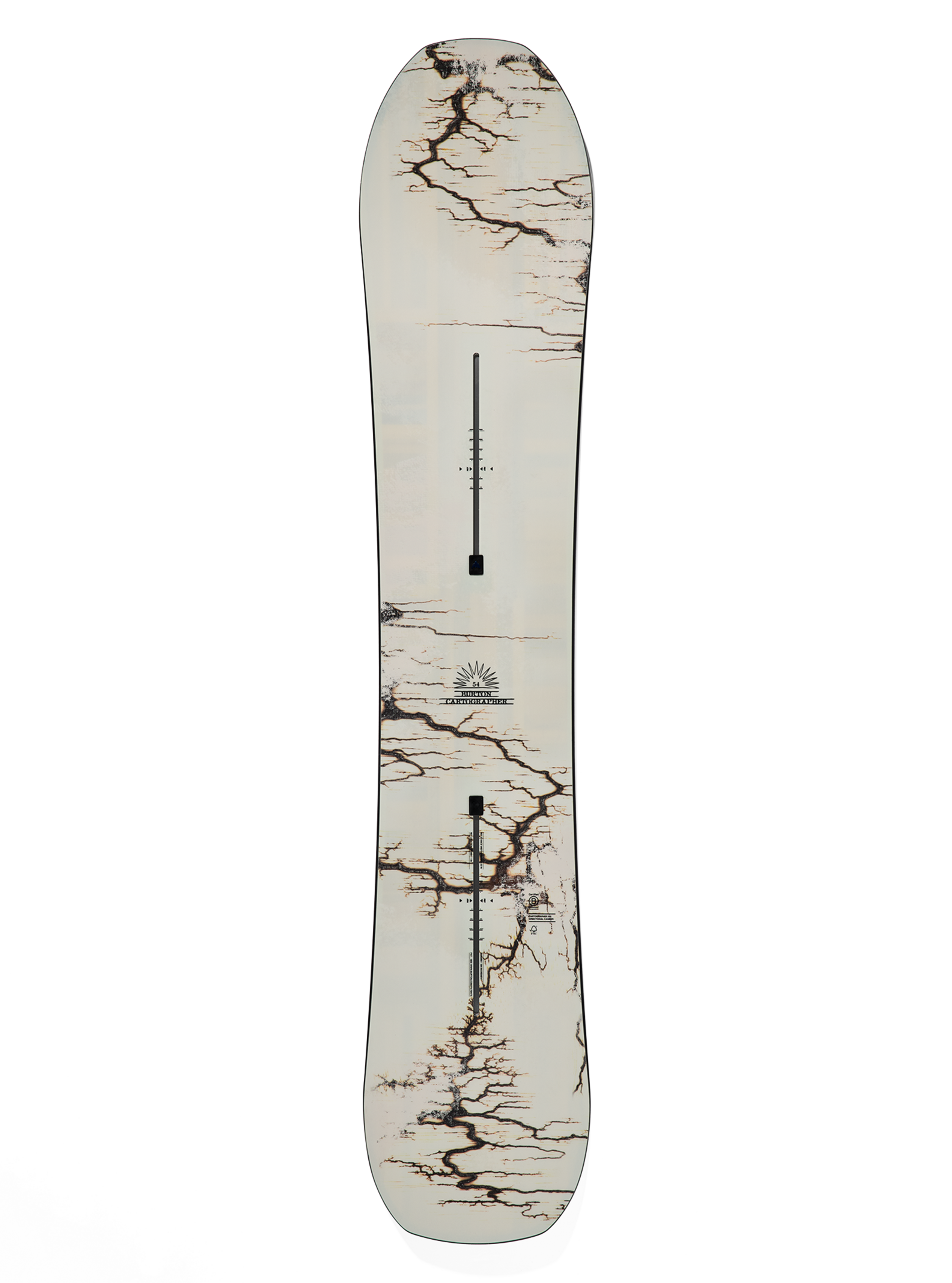 Burton Cartographer Camber snowboard Fractal Burning pudder
