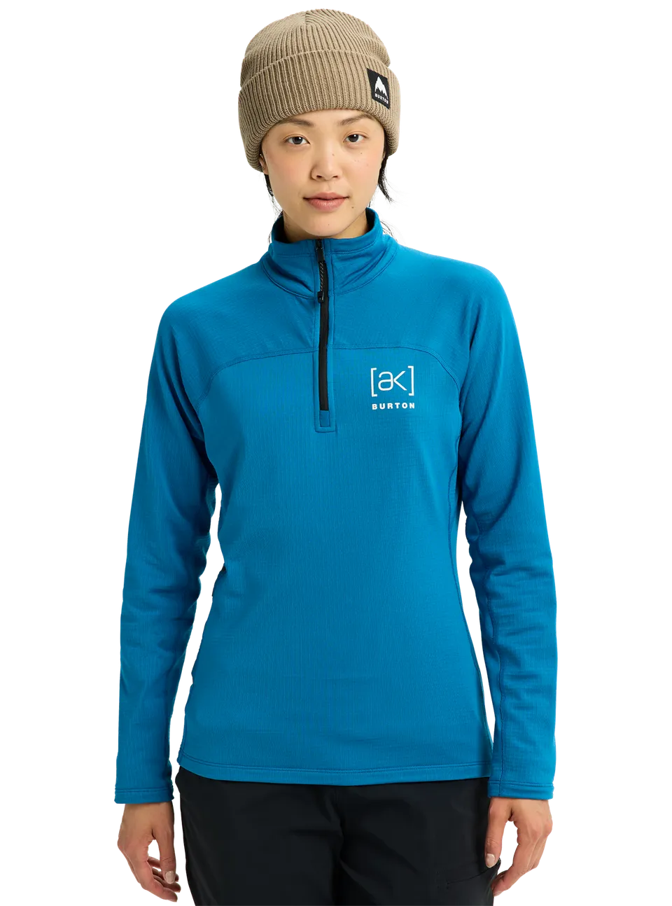 Burton [ak] Helium Grid fleecegenser dame blå quarter-zip