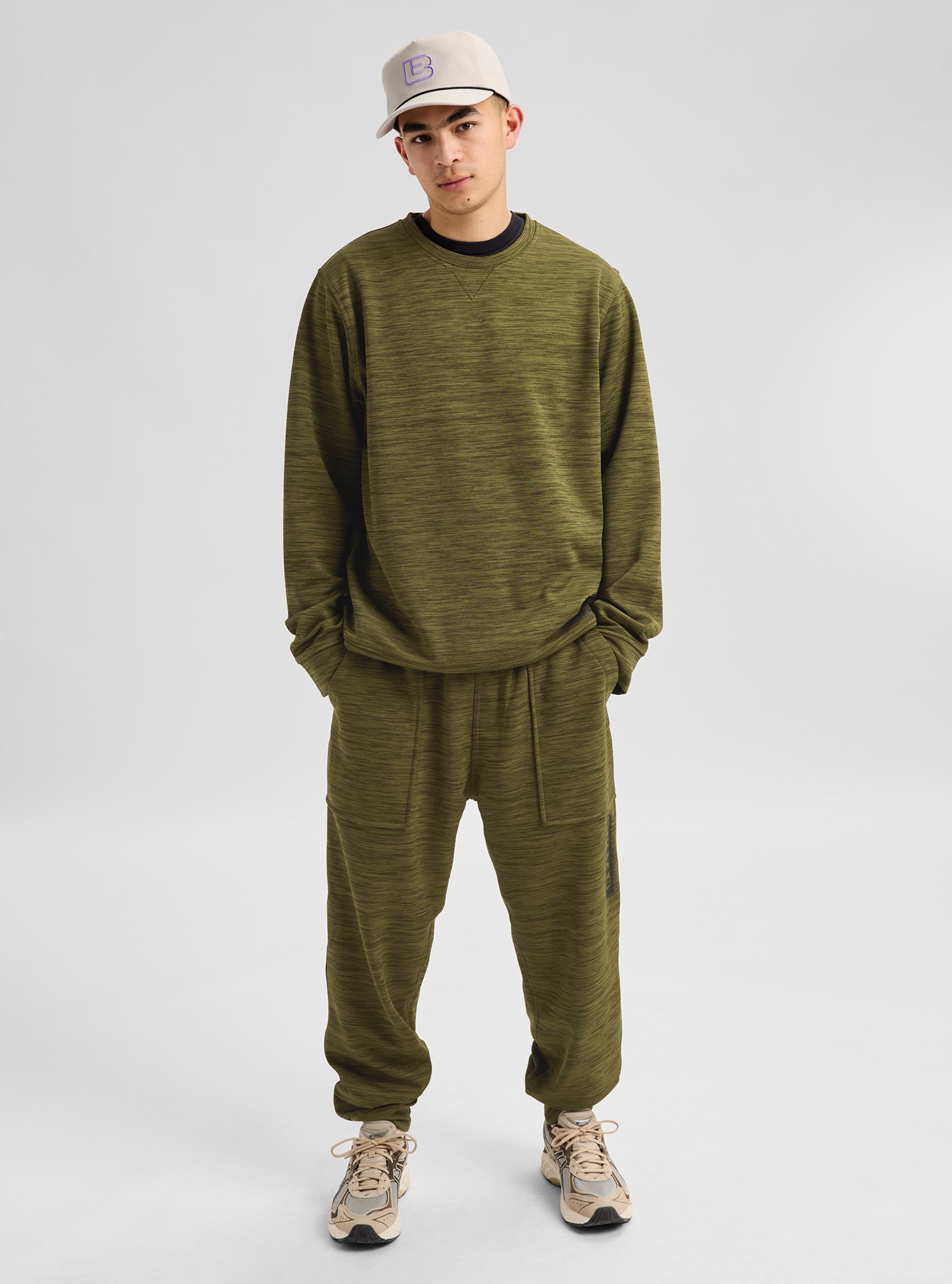 Burton Oak Pullover Crew genser geranium red fleece