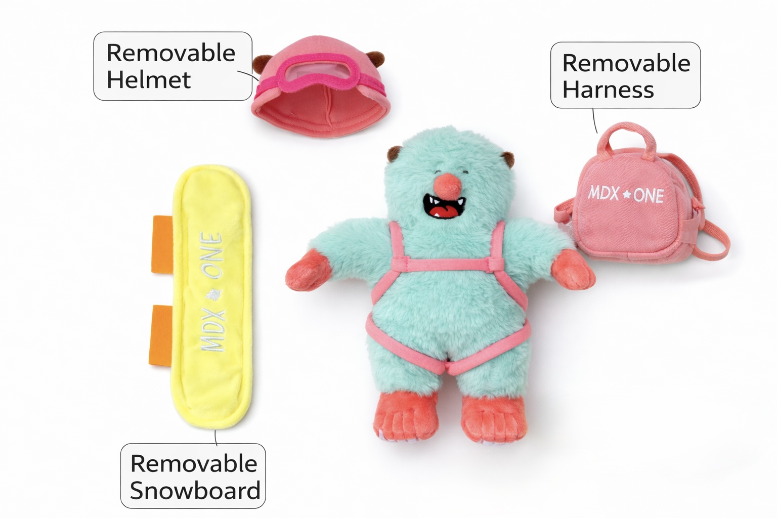 MDX One Yeti Stuffy kosedyr myk