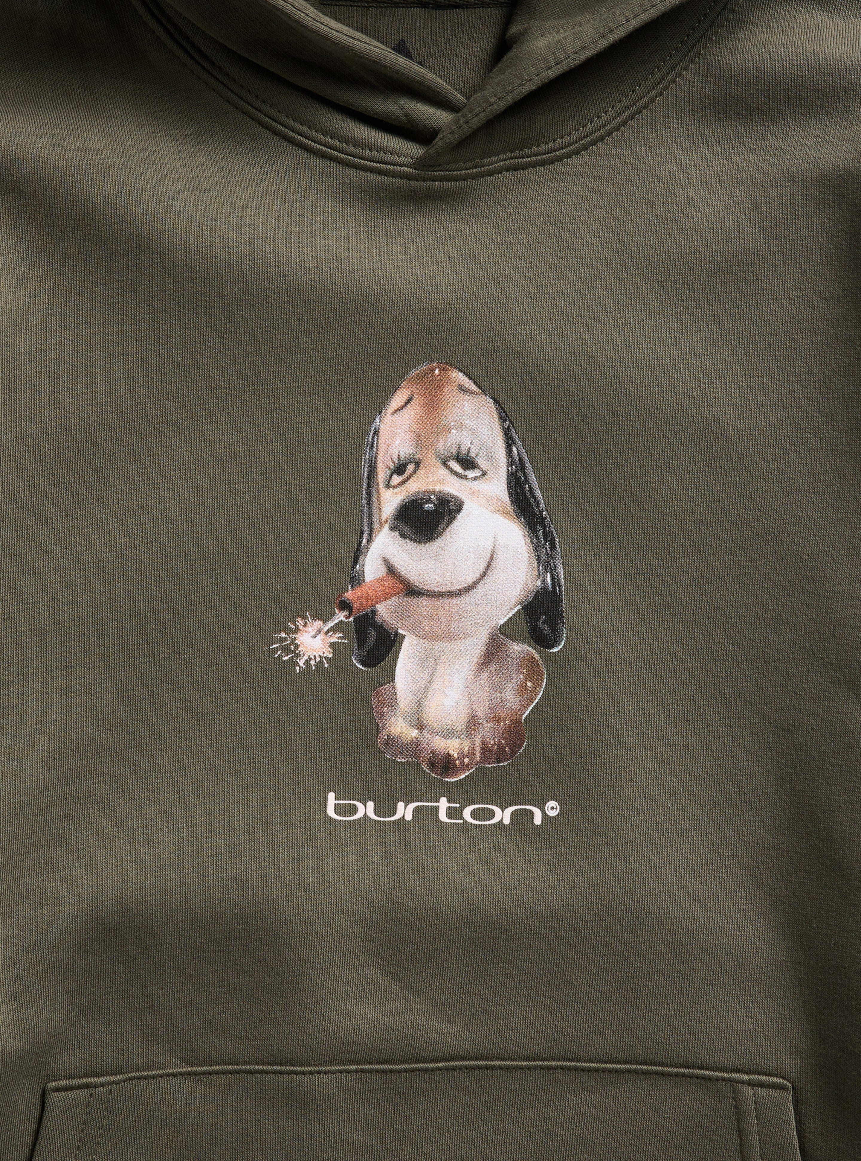 Burton Short Fuse Pullover hettegenser Khaki Green