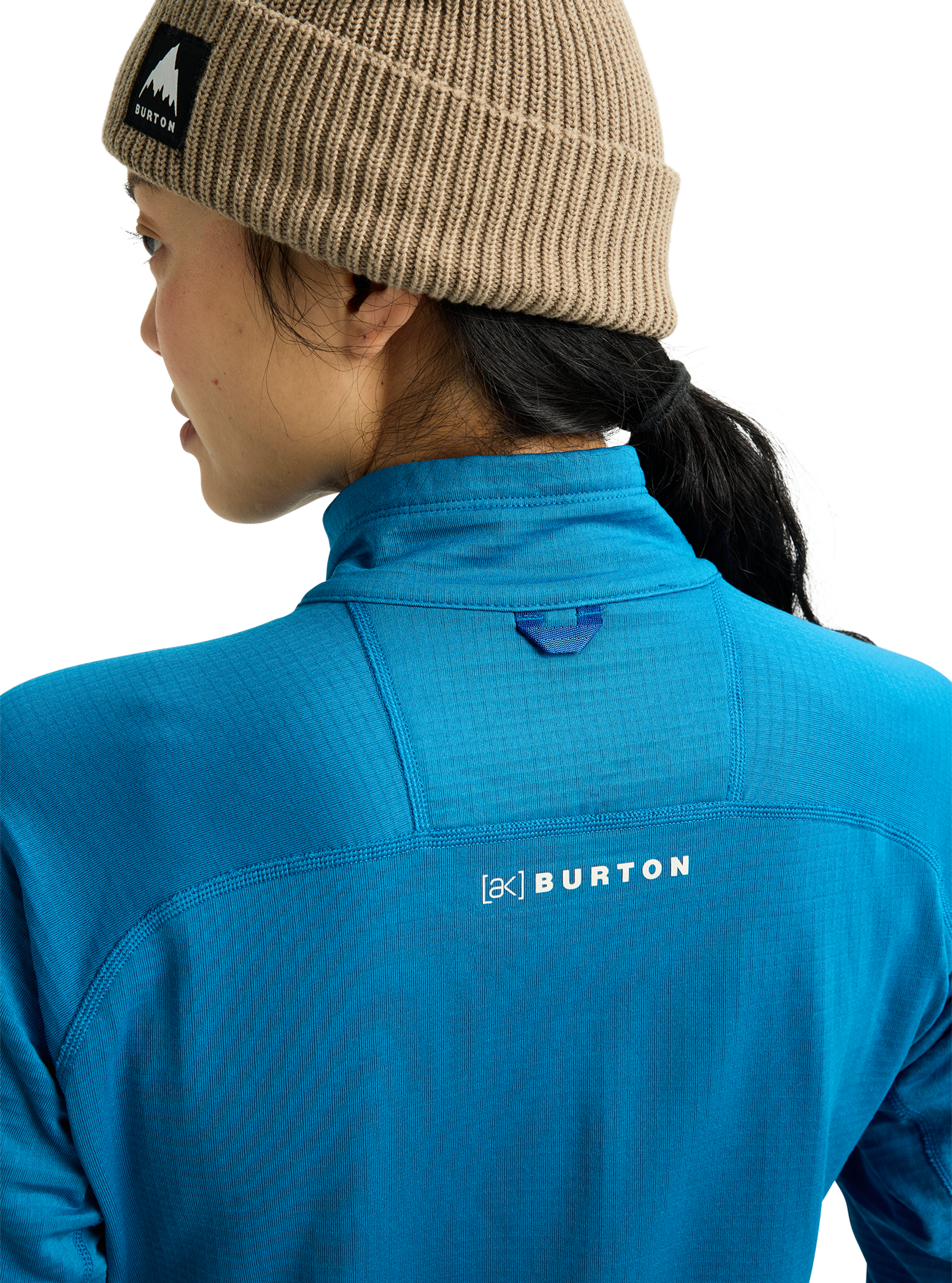 Burton [ak] Helium Grid fleecegenser dame blå quarter-zip