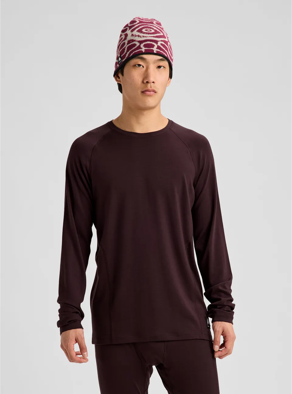 Burton Merino Blend Midweight undertrøye herre mineral blue ullblanding