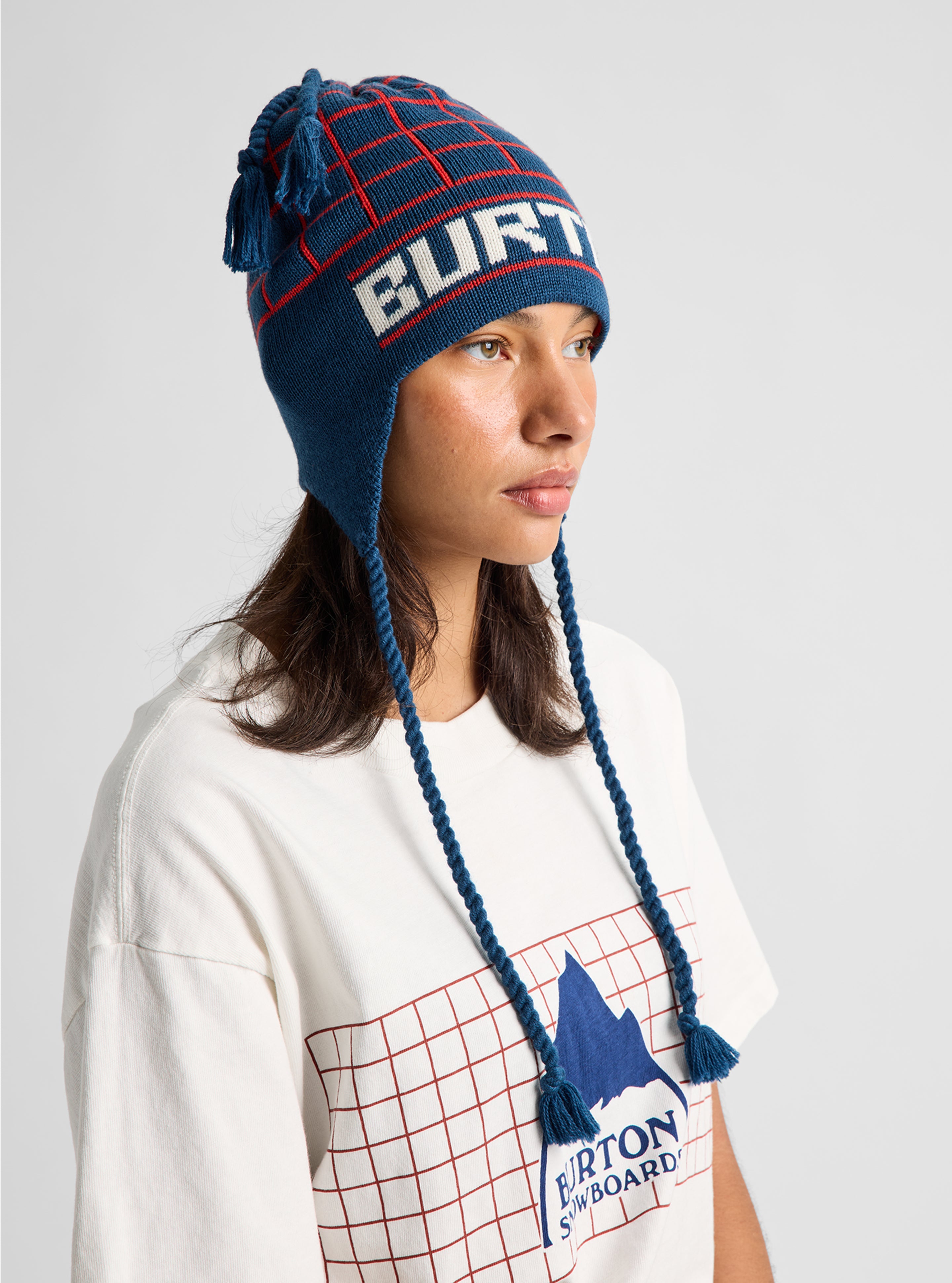 Burton 50th 80's Earflap lue Gray Heather retro