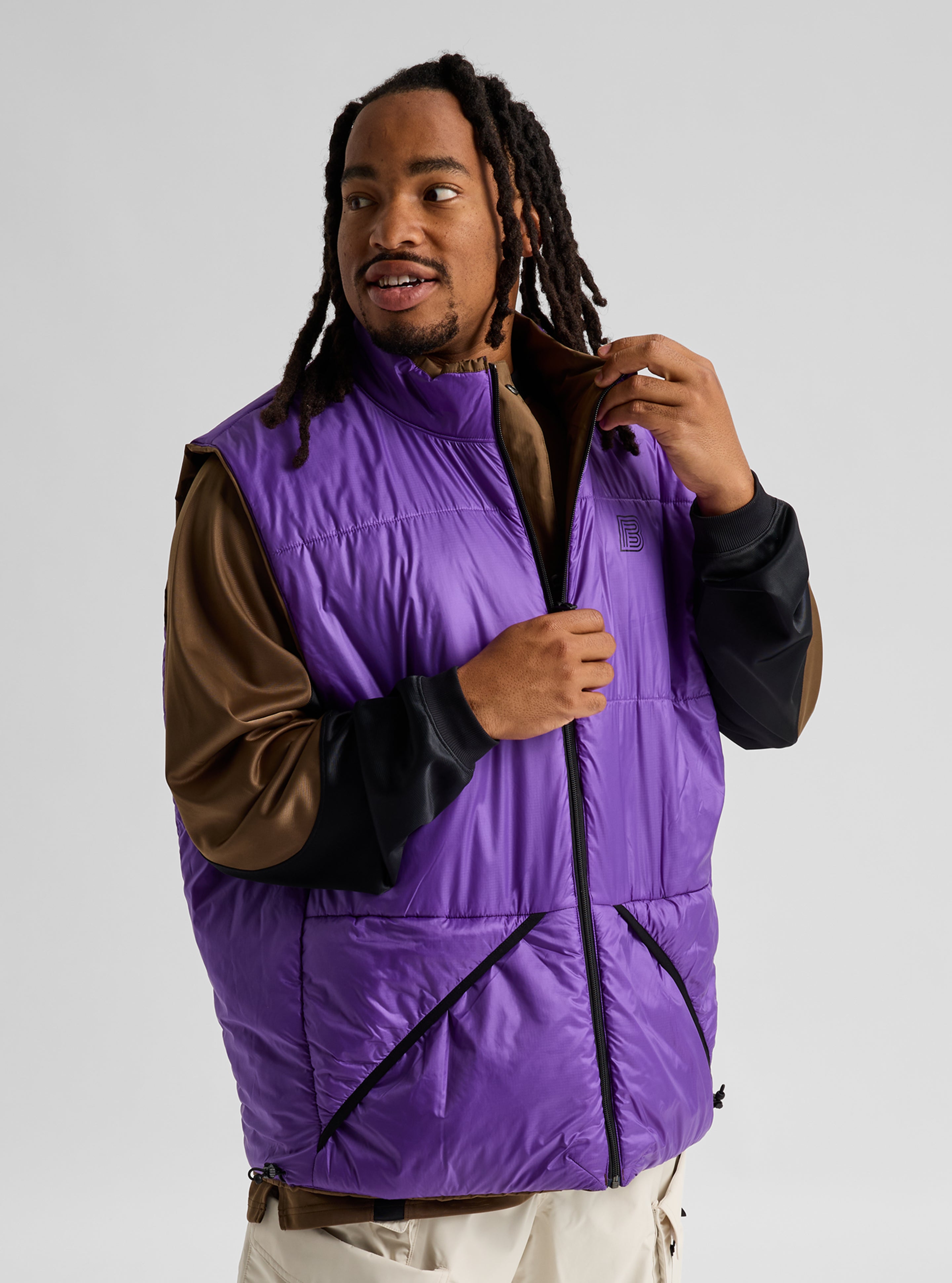 Burton Reversible Insulated vest Earth Ship Brown vendbar