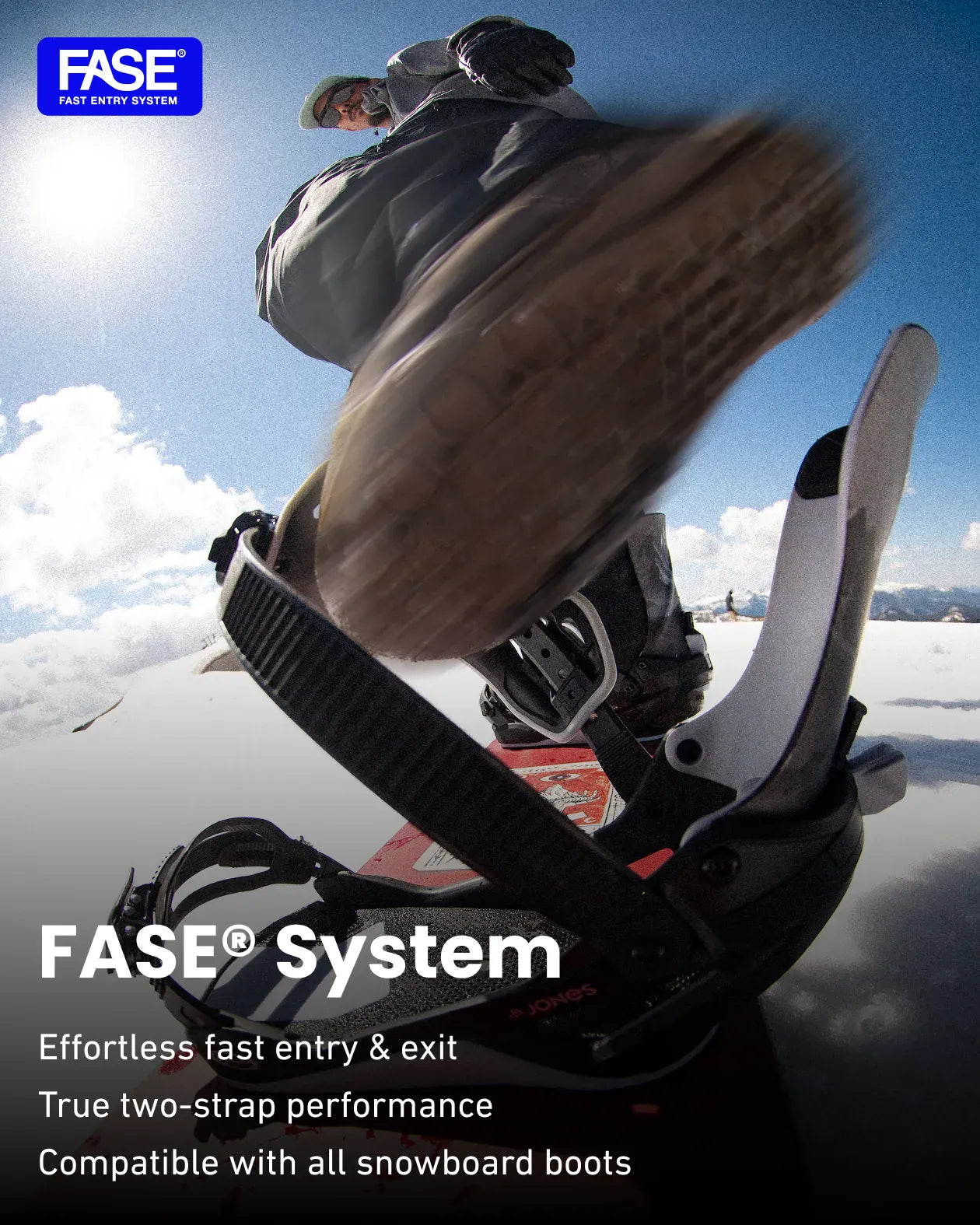 Jones Mercury FASE snowboardbinding Stealth Black