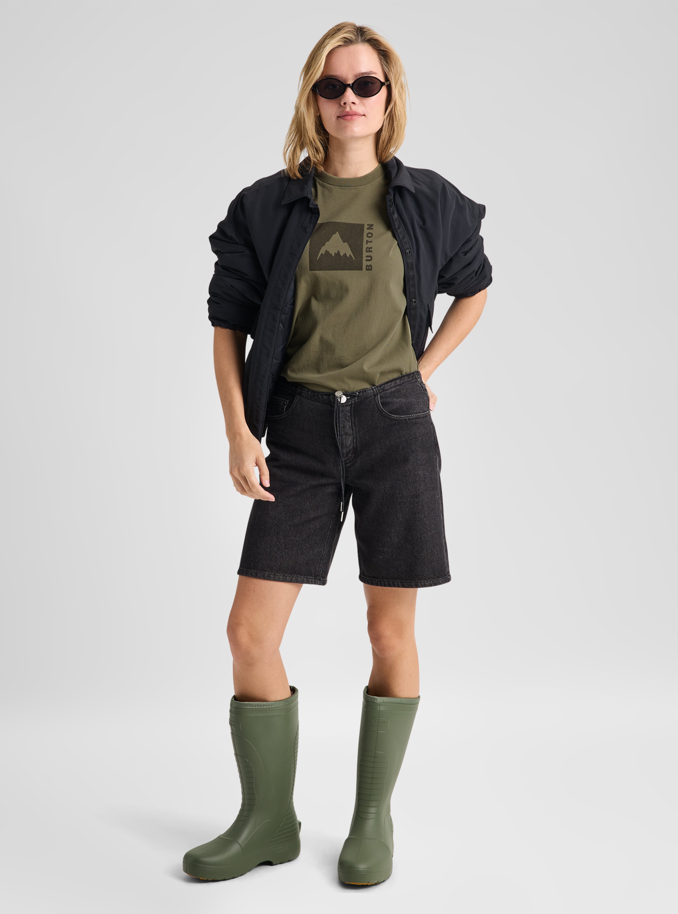 Burton Classic Mountain High t-skjorte True Black bomull