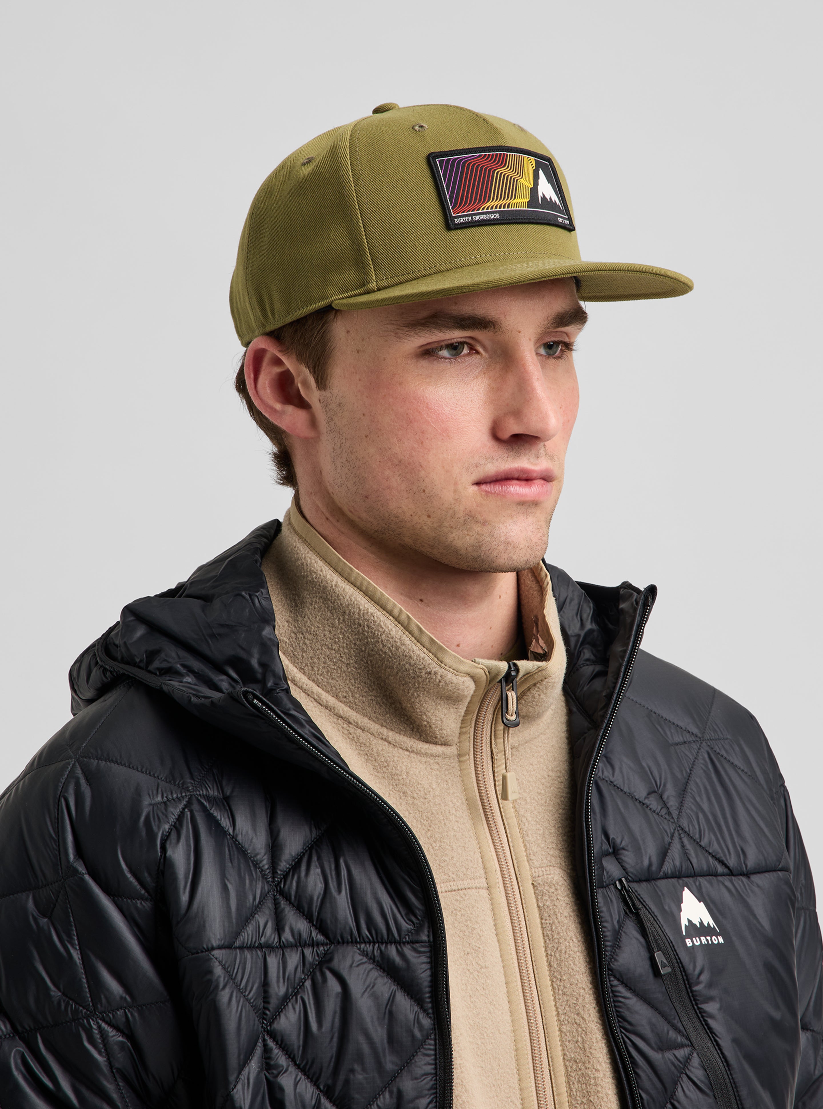 Burton Elmore caps flat brim True Black