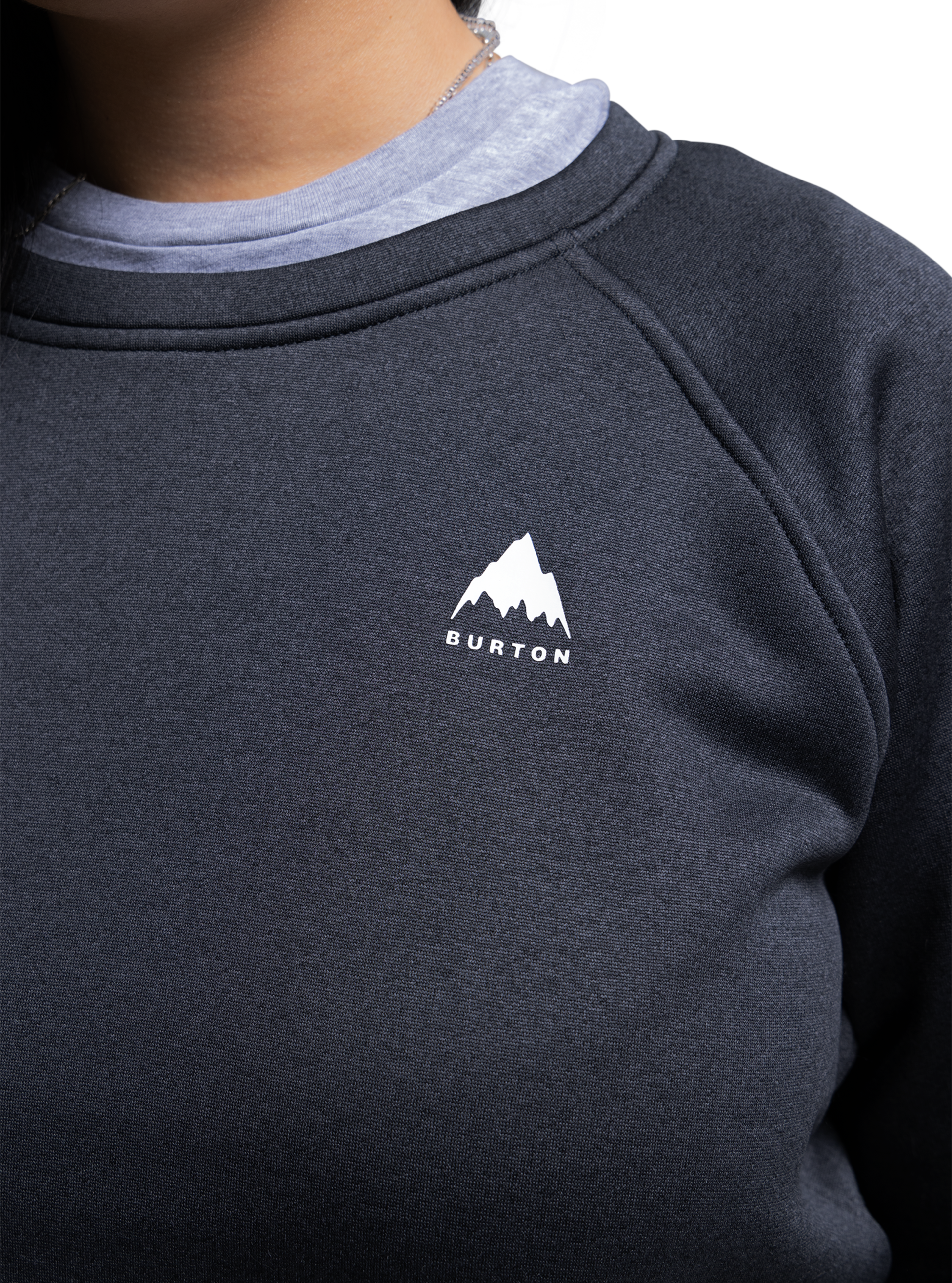 Burton Oak crewneck fleecegenser dame True Black Heather