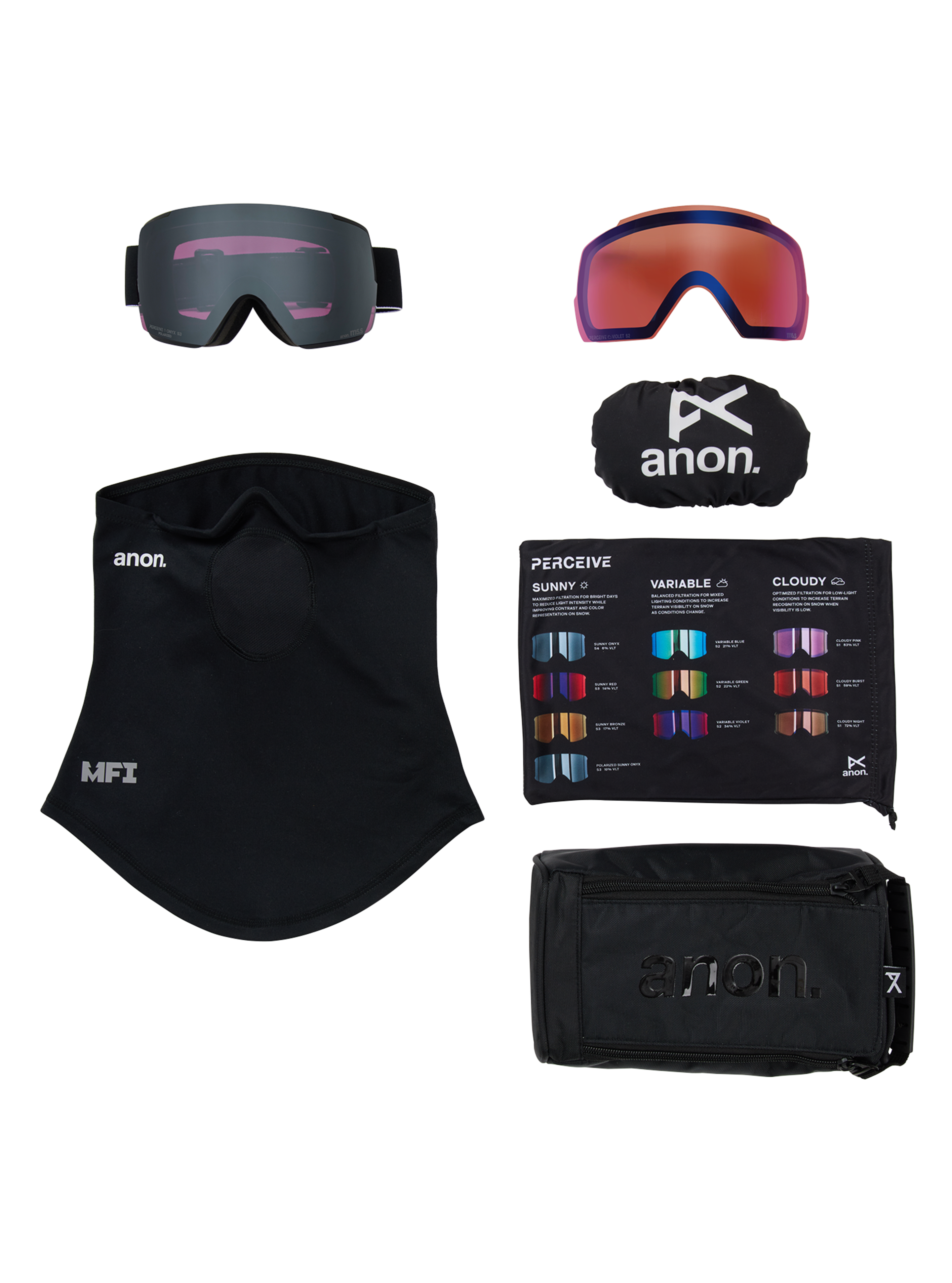 Anon M5S snowboardbriller Black polarisert small