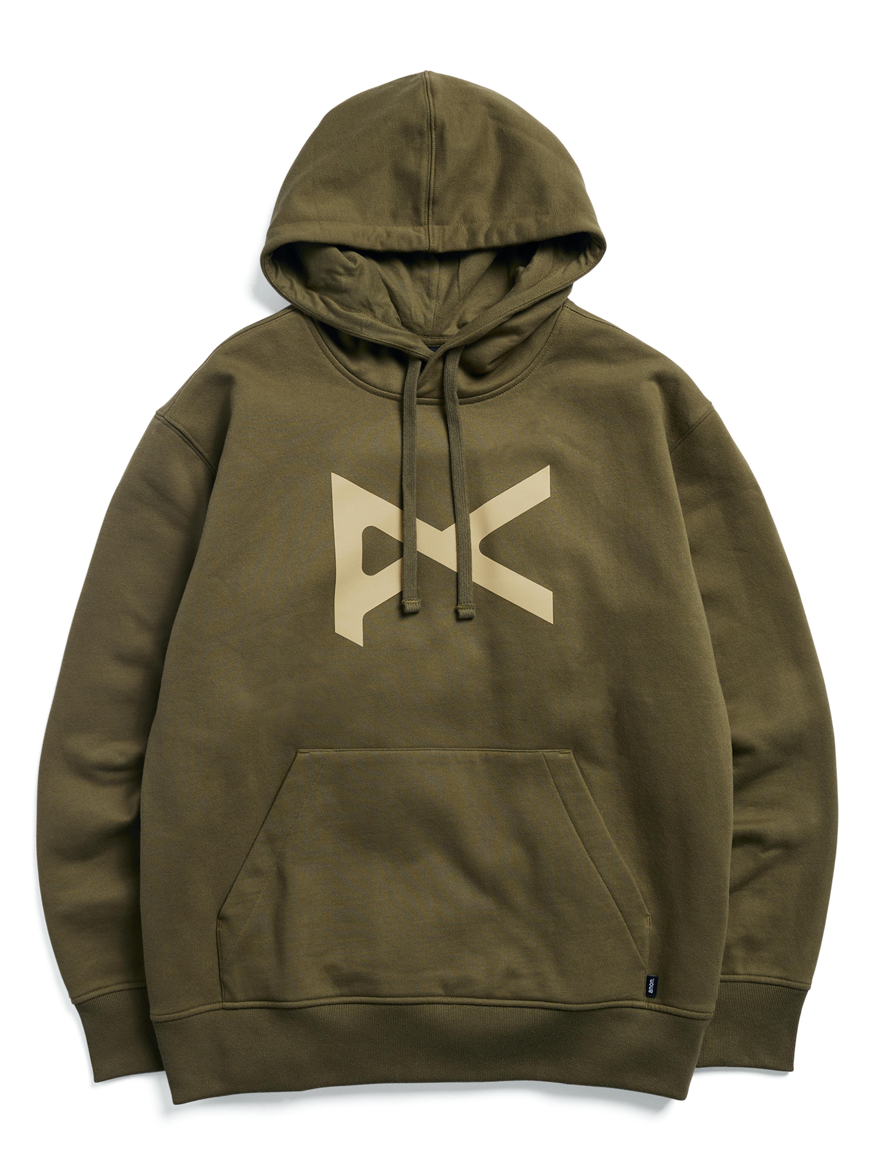 Anon Pullover hettegenser dried moss varm fleece