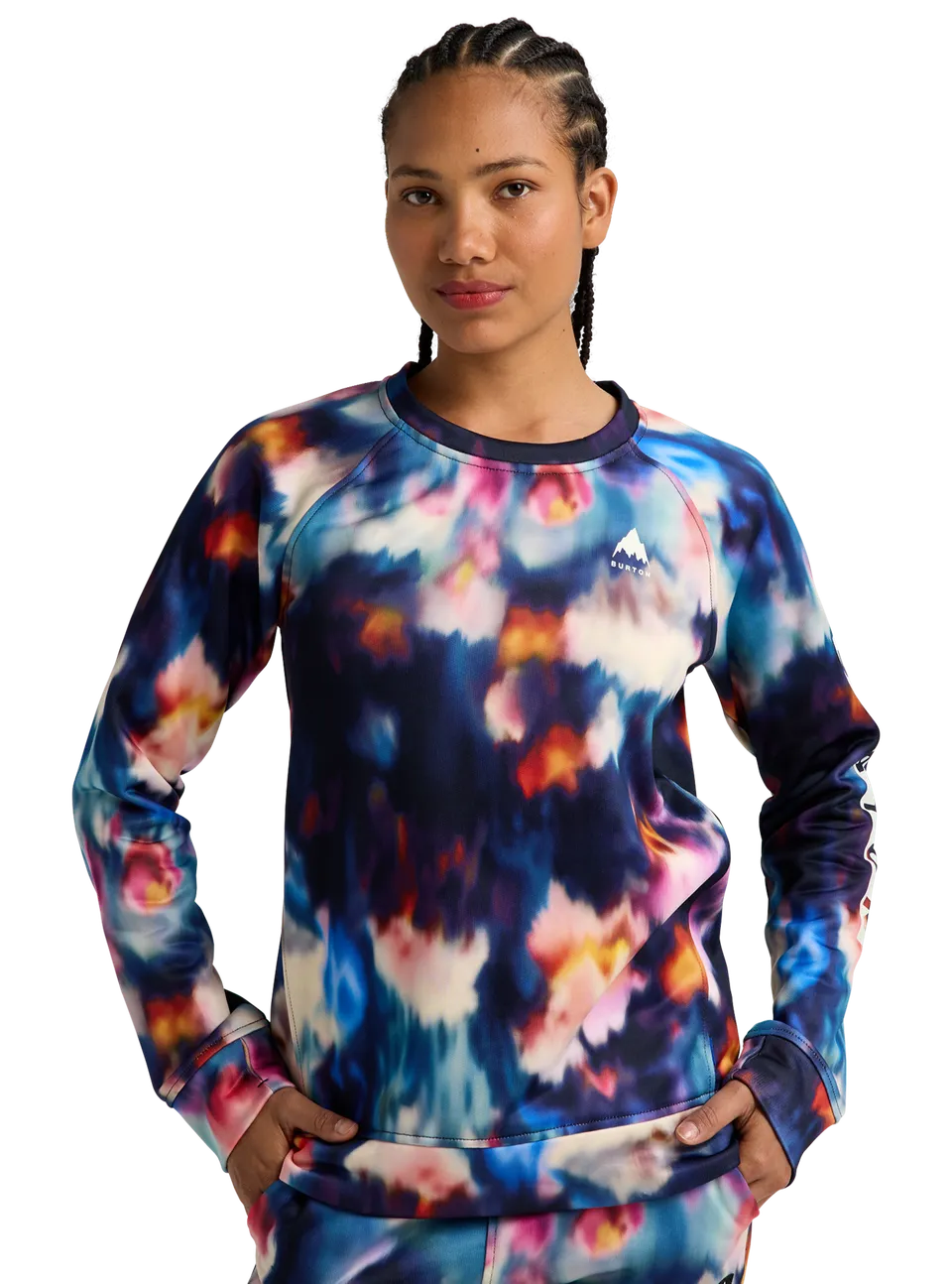 Burton Oak crewneck fleecegenser dame True Black Heather